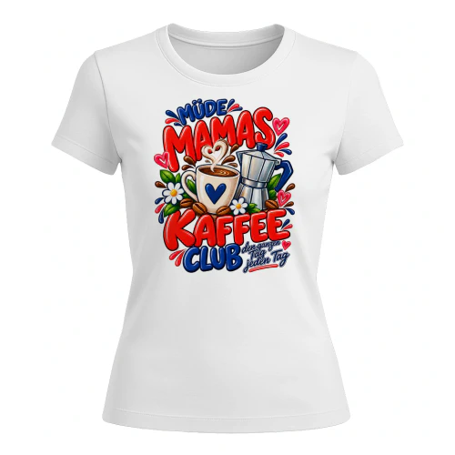 Müde Mamas Kaffee Club – Funny Coffee Lover Mom Shirt