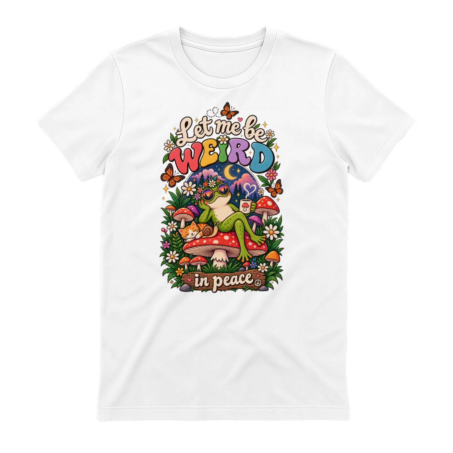 Let Me Be Weird in Peace Frog Mushroom T-Shirt