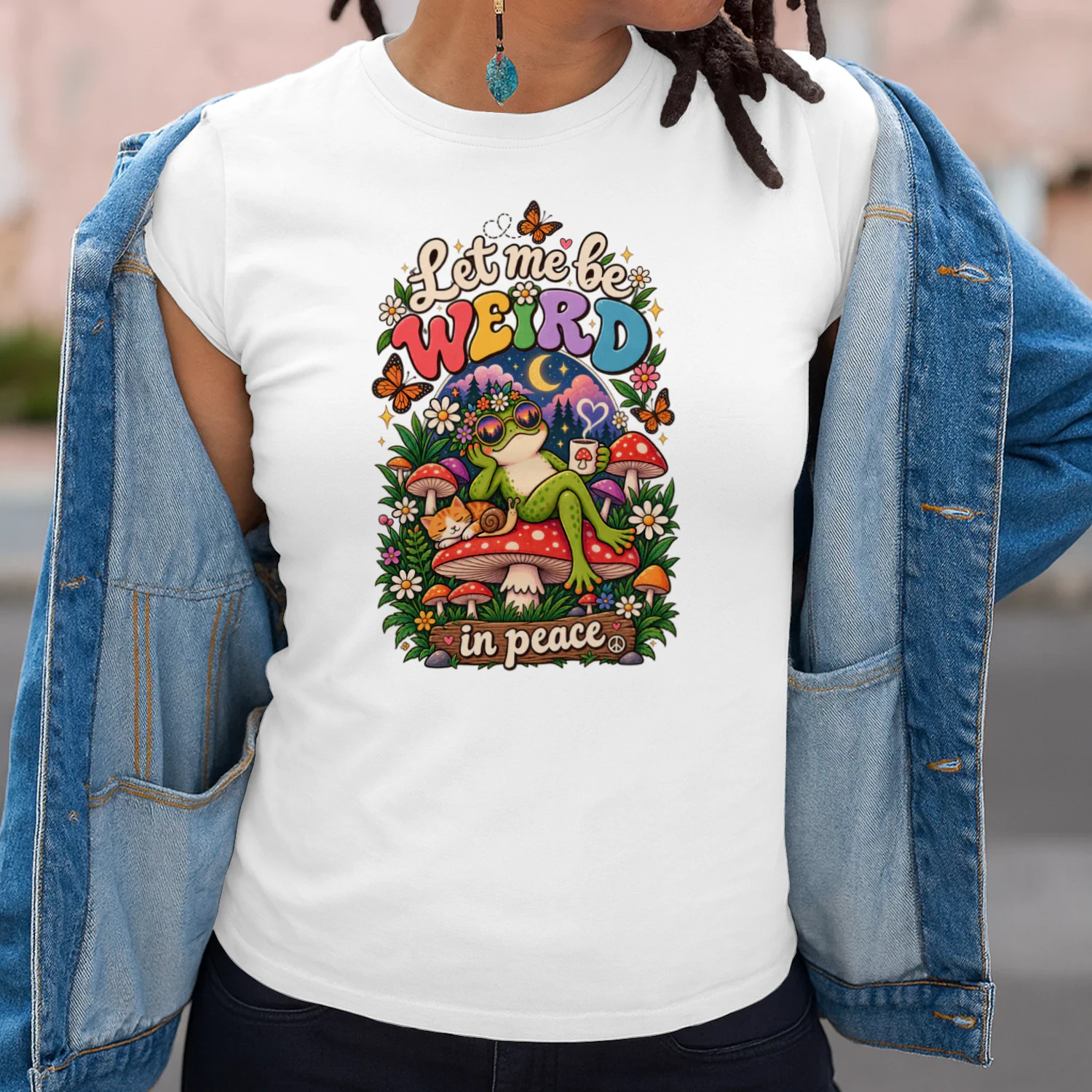 Let Me Be Weird in Peace Frog Mushroom T-Shirt