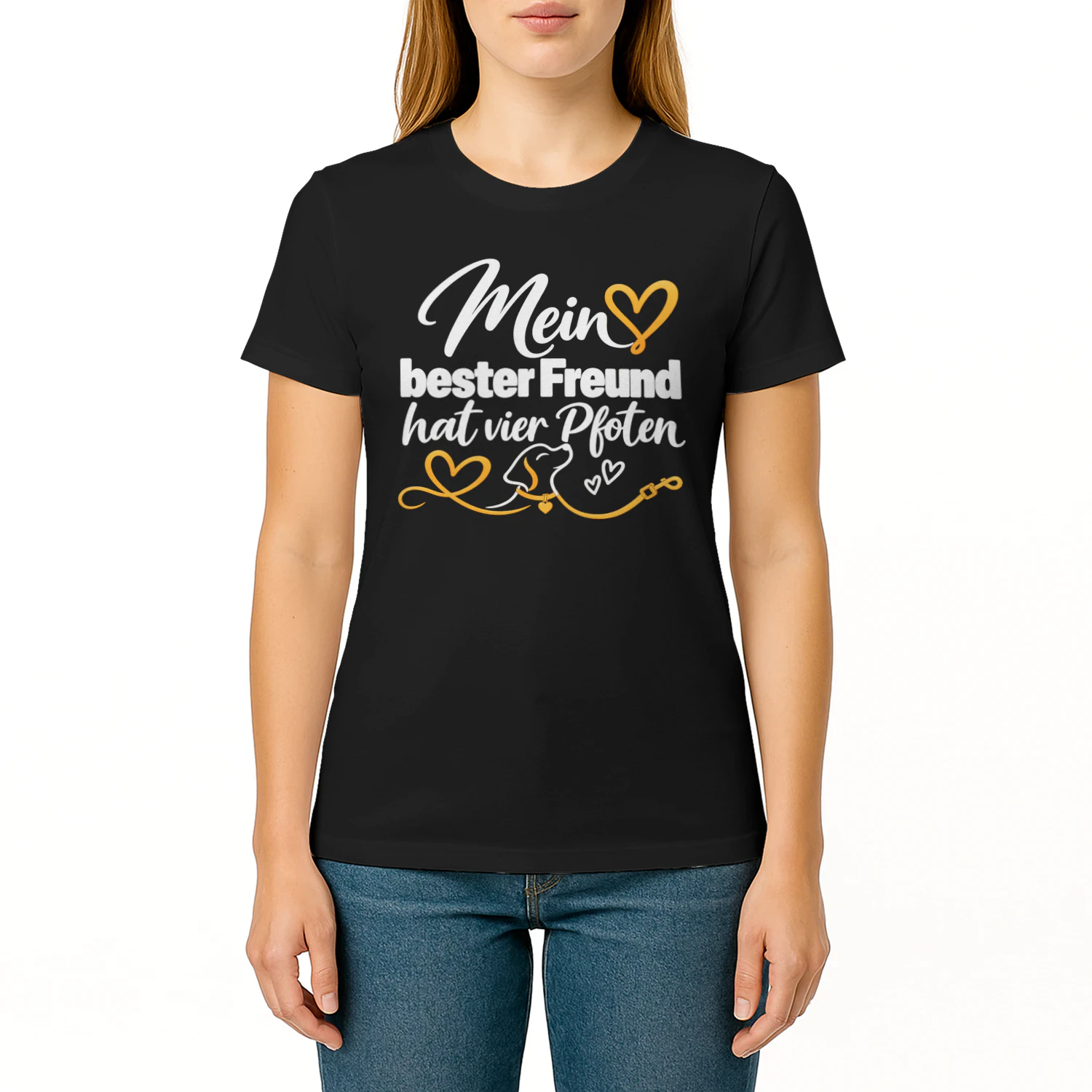 T-Shirt für Hundeliebhaber – Mein bester Freund hat vier Pfoten