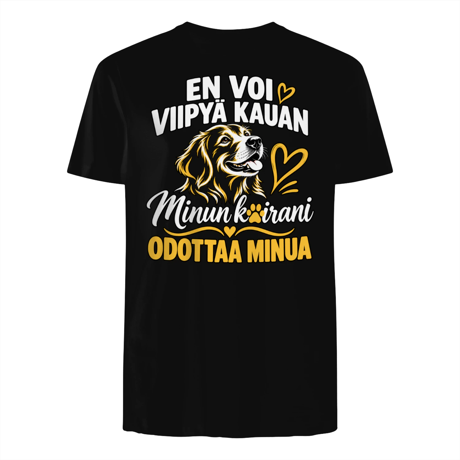 🐶❤️ En voi viipyä kauan – Koirani odottaa minua | Koiranystävän T-paita 🐾