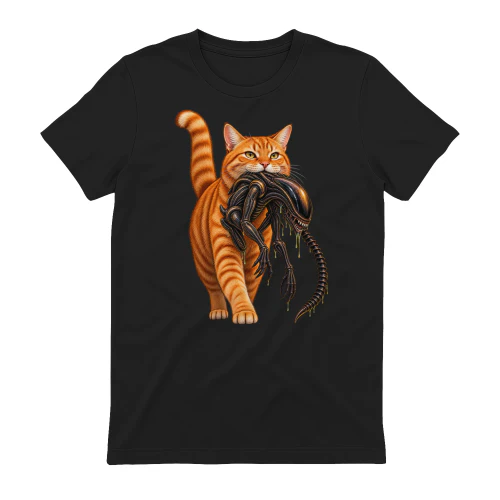 Cat Carrying Alien Halloween shirt