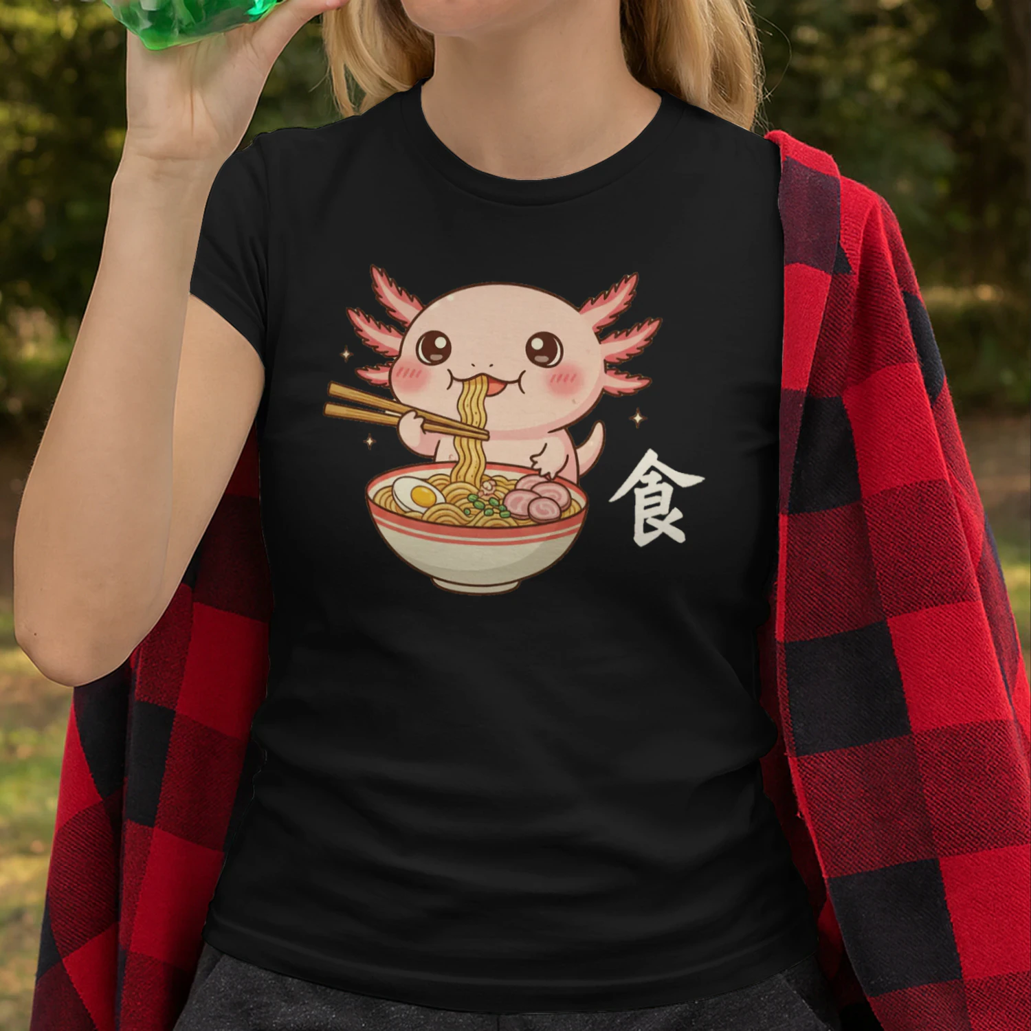 Funny Axolotl Ramen Tee Japanese Kawaii Anime Axolotl 