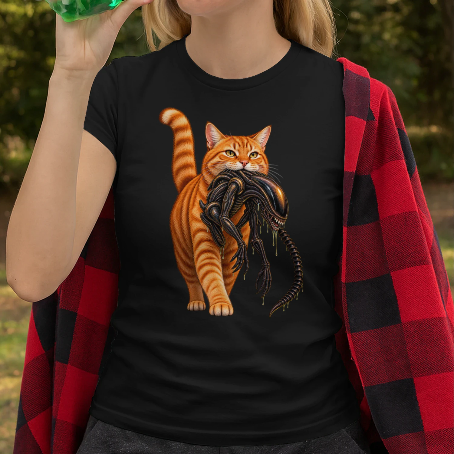 Cat Carrying Alien Halloween