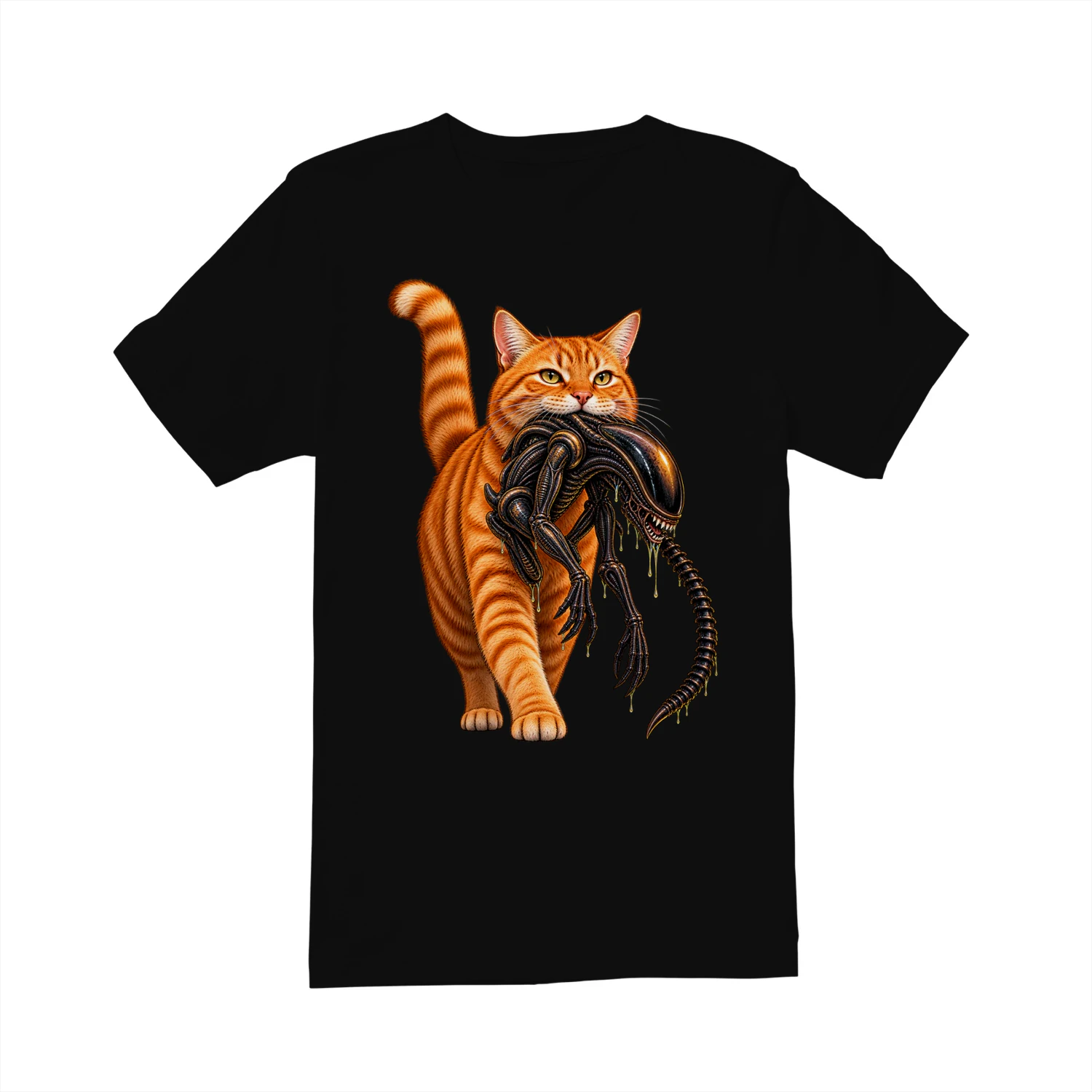 Cat Carrying Alien Halloween