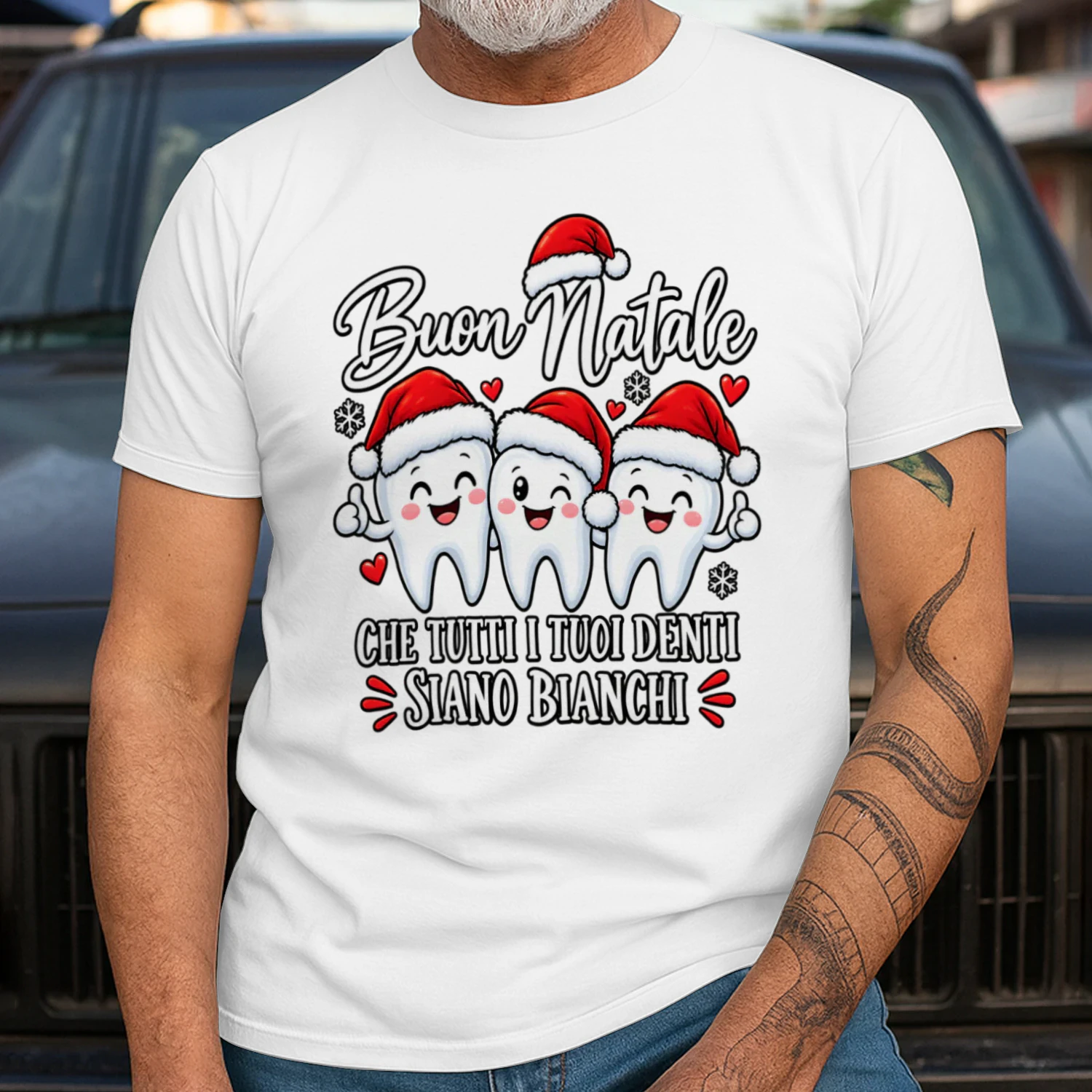 Funny Christmas Dentist T-Shirt – Santa Teeth Dental Holiday Shirt