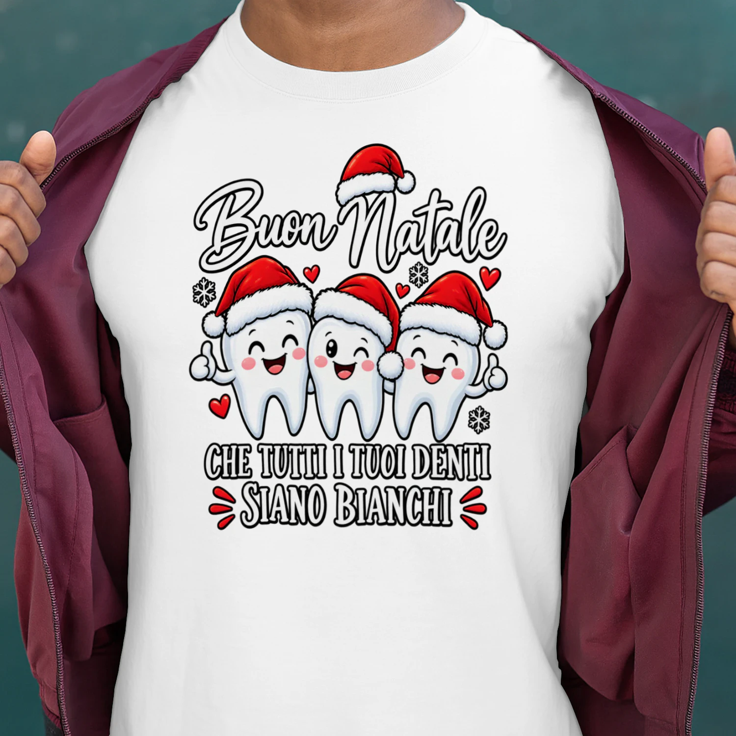 Funny Christmas Dentist T-Shirt – Santa Teeth Dental Holiday Shirt
