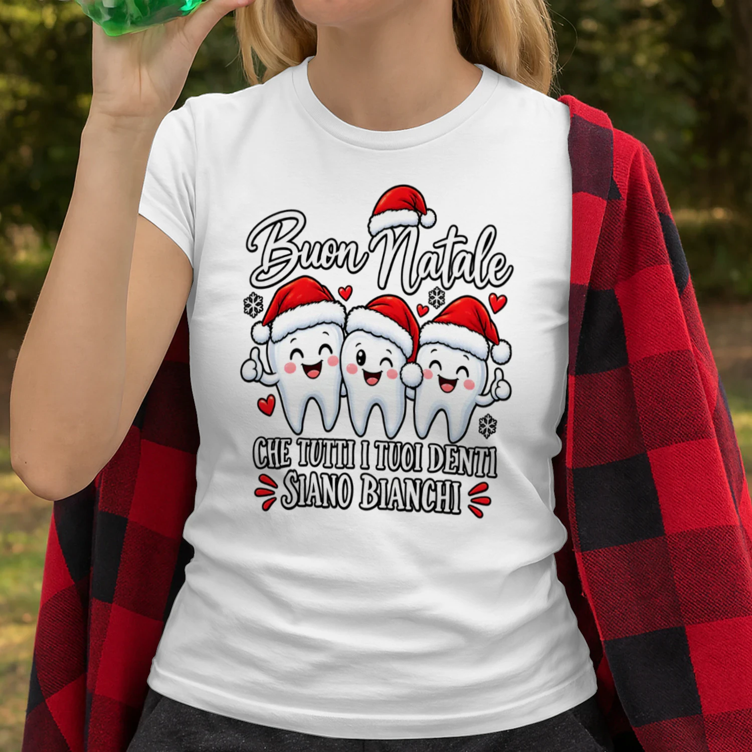 Funny Christmas Dentist T-Shirt – Santa Teeth Dental Holiday Shirt
