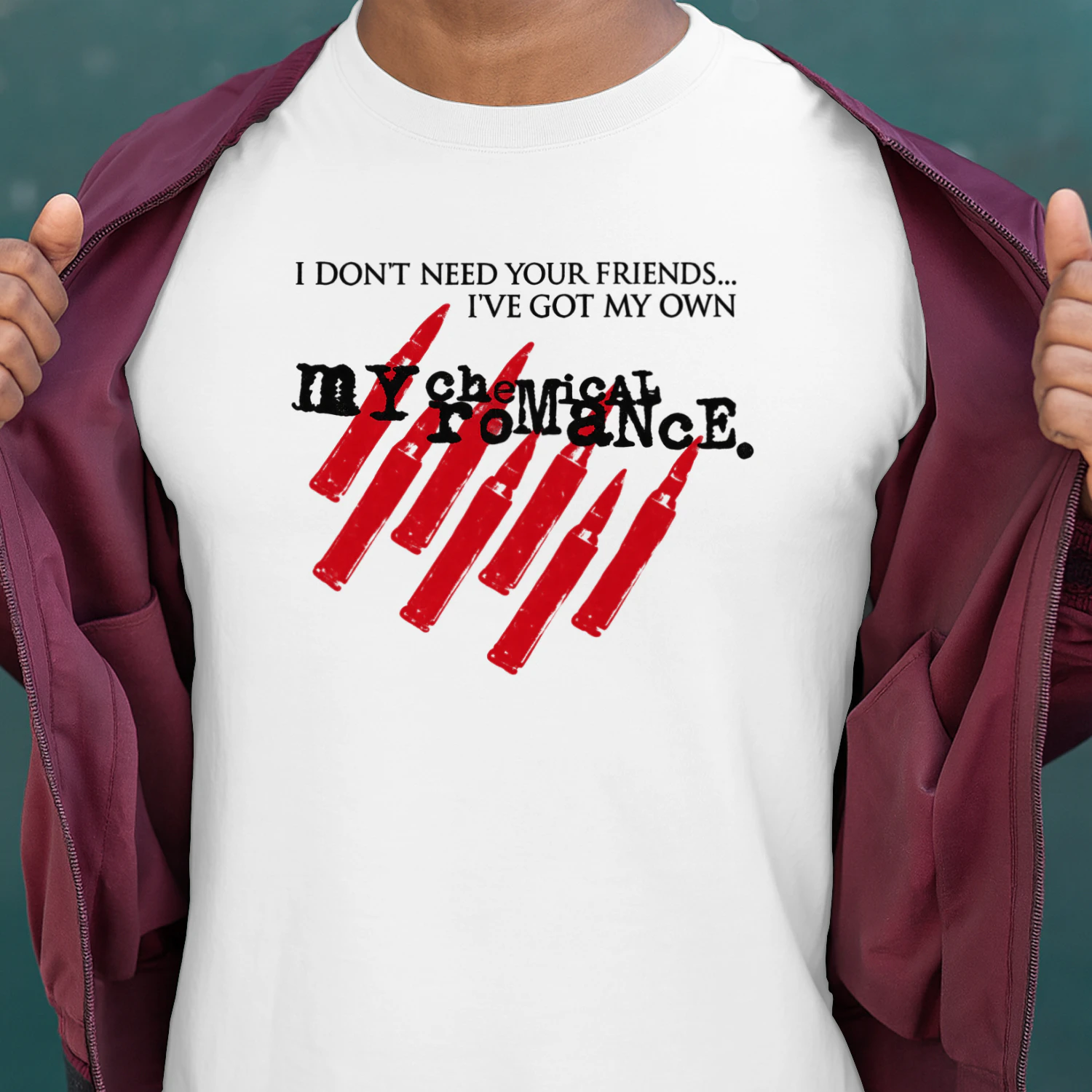 I Don’t Need Your Friends Gothic Rock Quote Shirt 