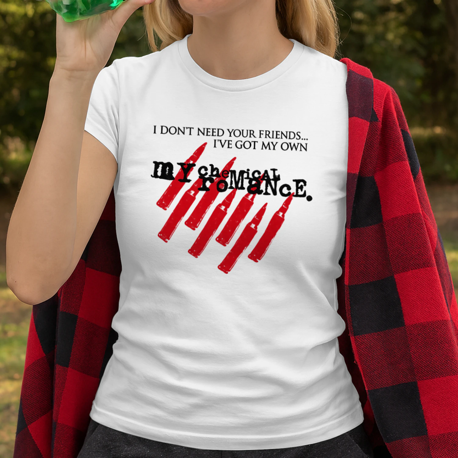 I Don’t Need Your Friends Gothic Rock Quote Shirt 