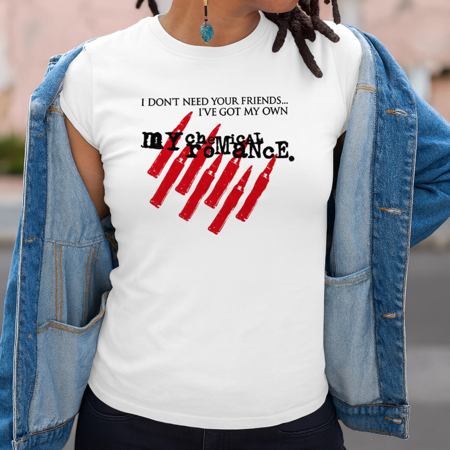 I Don’t Need Your Friends Gothic Rock Quote Shirt 