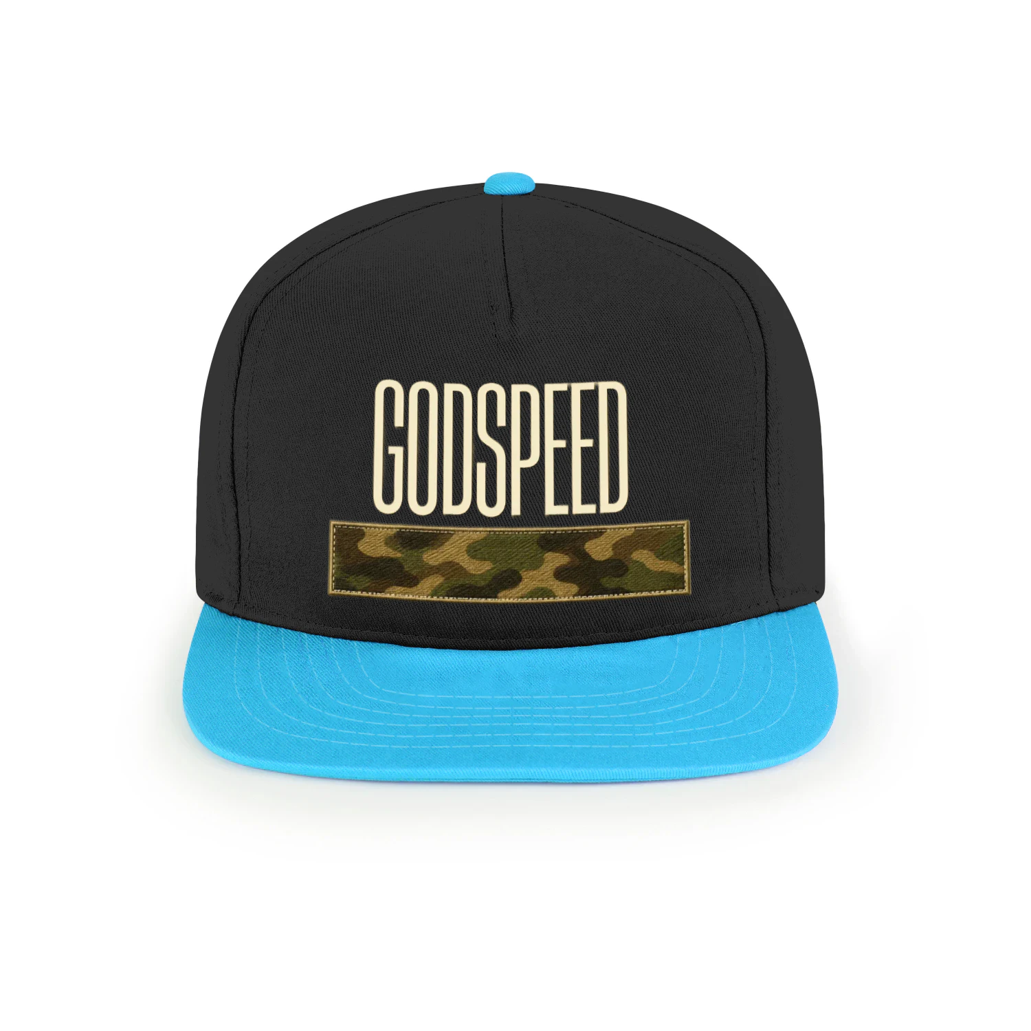 GODSPEED 3D Embroidered Baseball Cap, Camo Visor Streetwear Hat, Cream Puff Embroidery Cap, Faith Inspired Gift for Him & Her