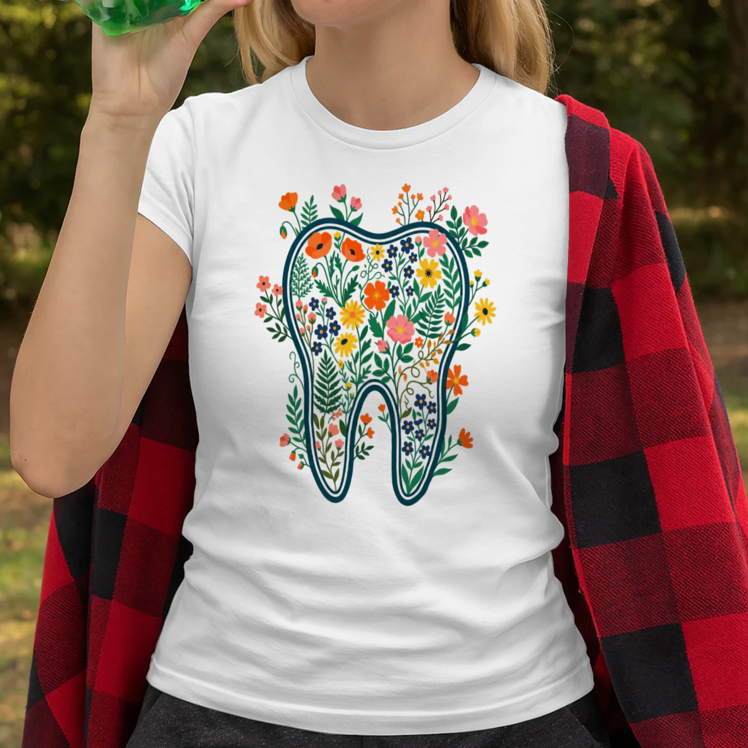 Floral Tooth T-Shirt | Colorful Dentist Gift Shirt