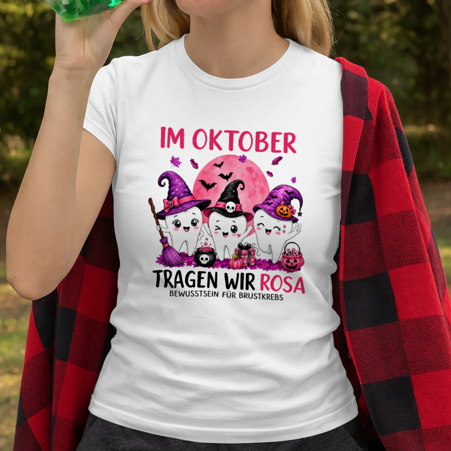 Breast Cancer Awareness Halloween Teeth – Pink October