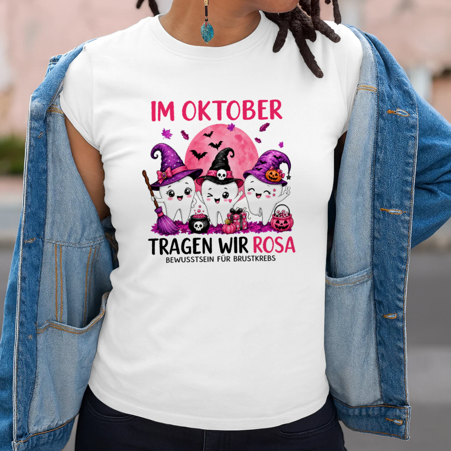 Breast Cancer Awareness Halloween Teeth – Pink October