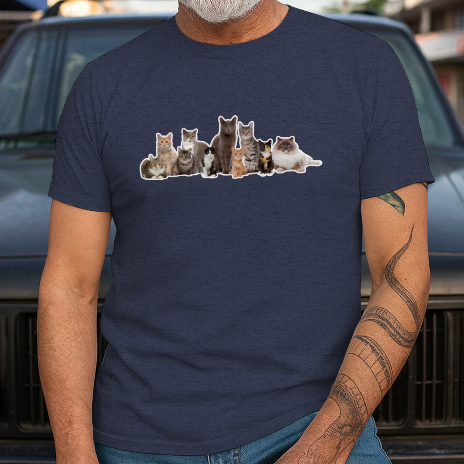 Retro Cat Collage Shirt | Cute Cat Lover Graphic Tee, Jade's Cat Shirt For Pet owners And Animal enthusiasts