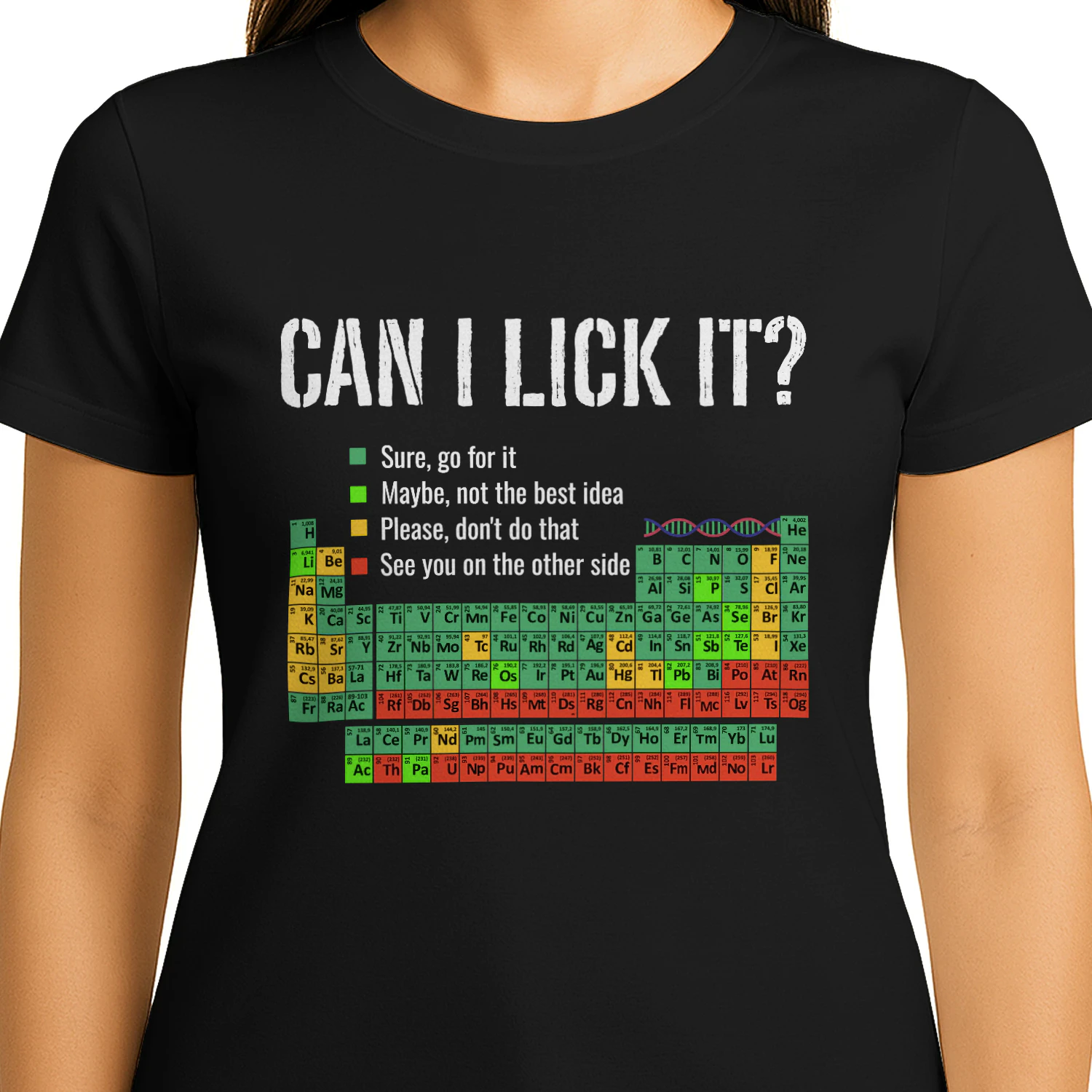 Shirt - | Can I Lick It? Periodic Table Funny Design