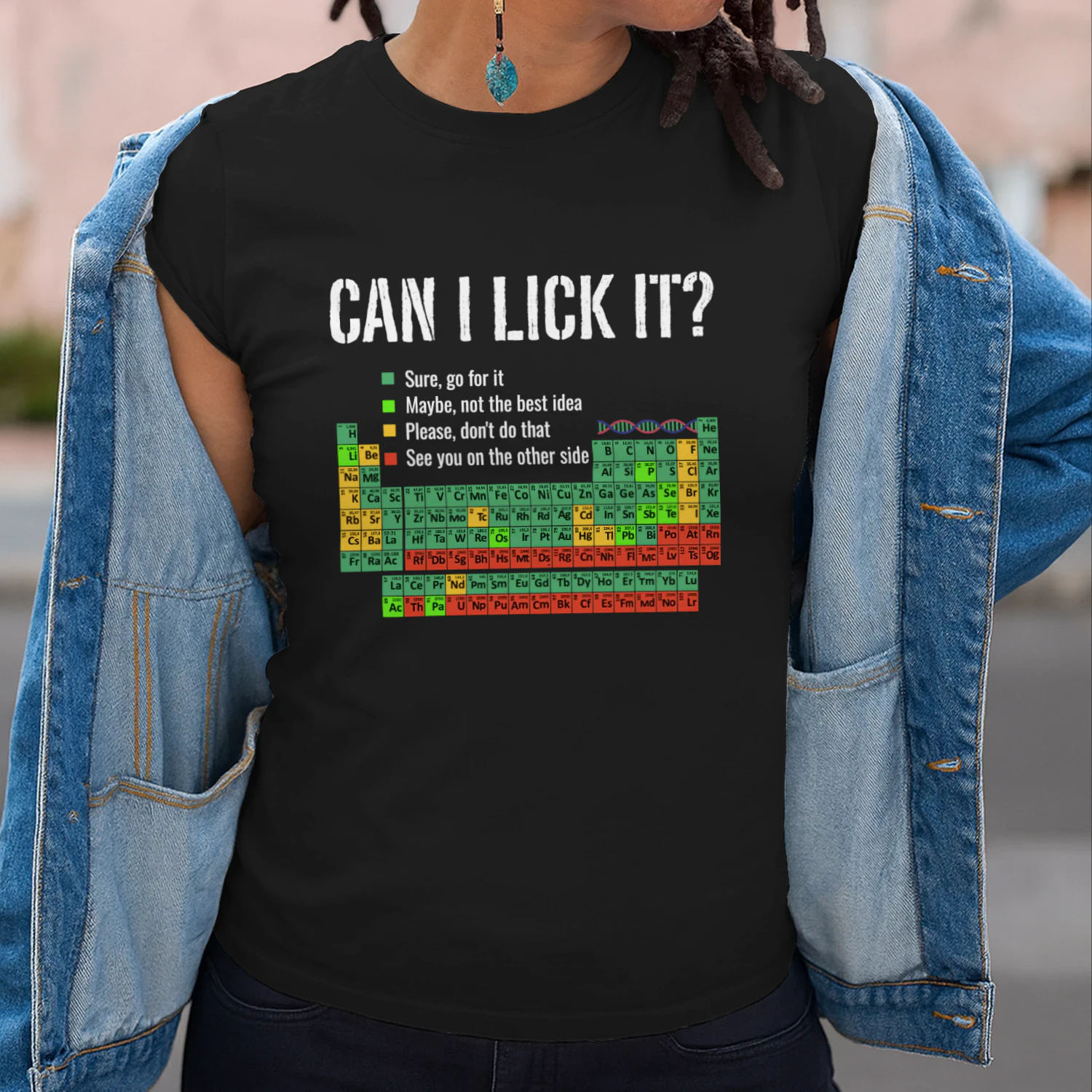 Shirt - | Can I Lick It? Periodic Table Funny Design