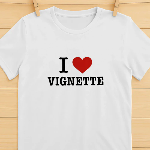 I Love Vignette Heart Shirt