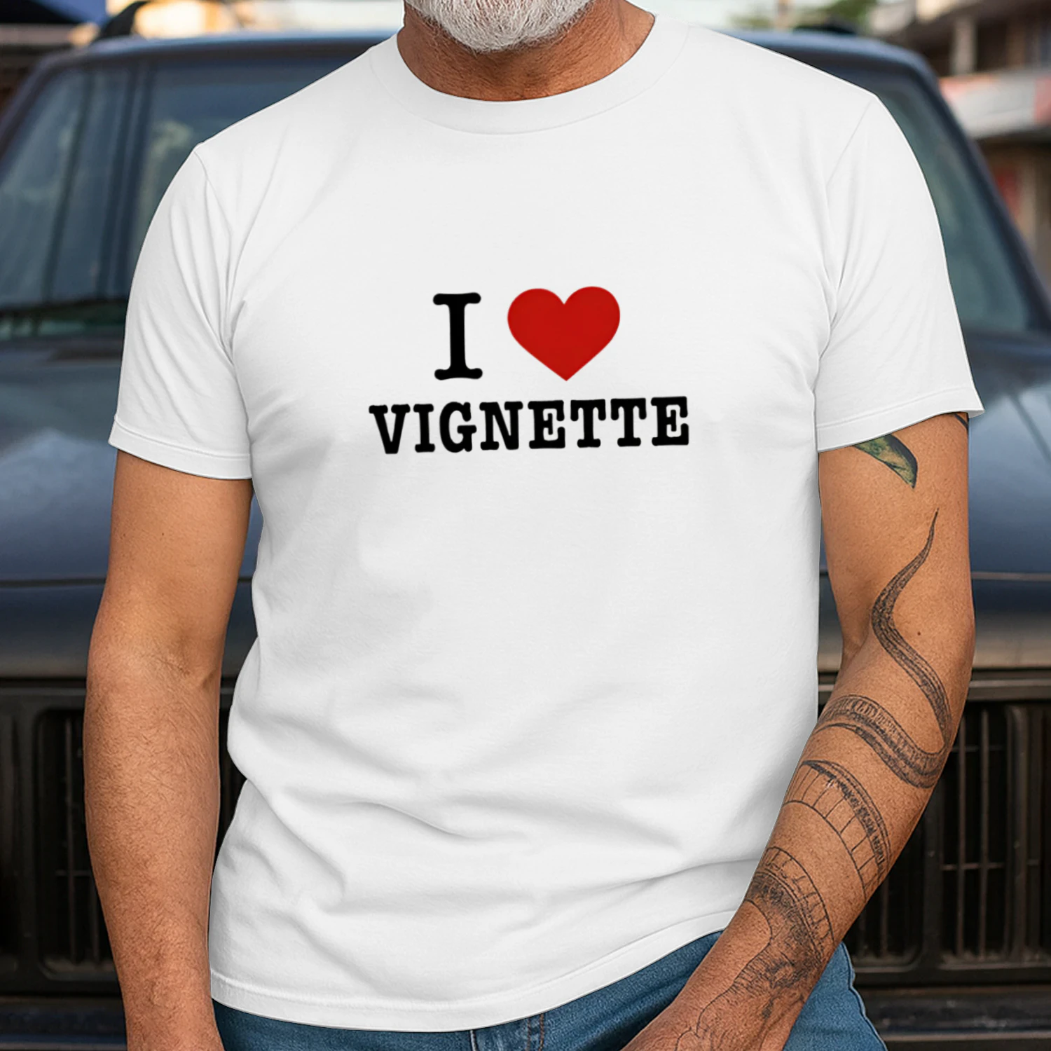 I Love Vignette Heart Shirt