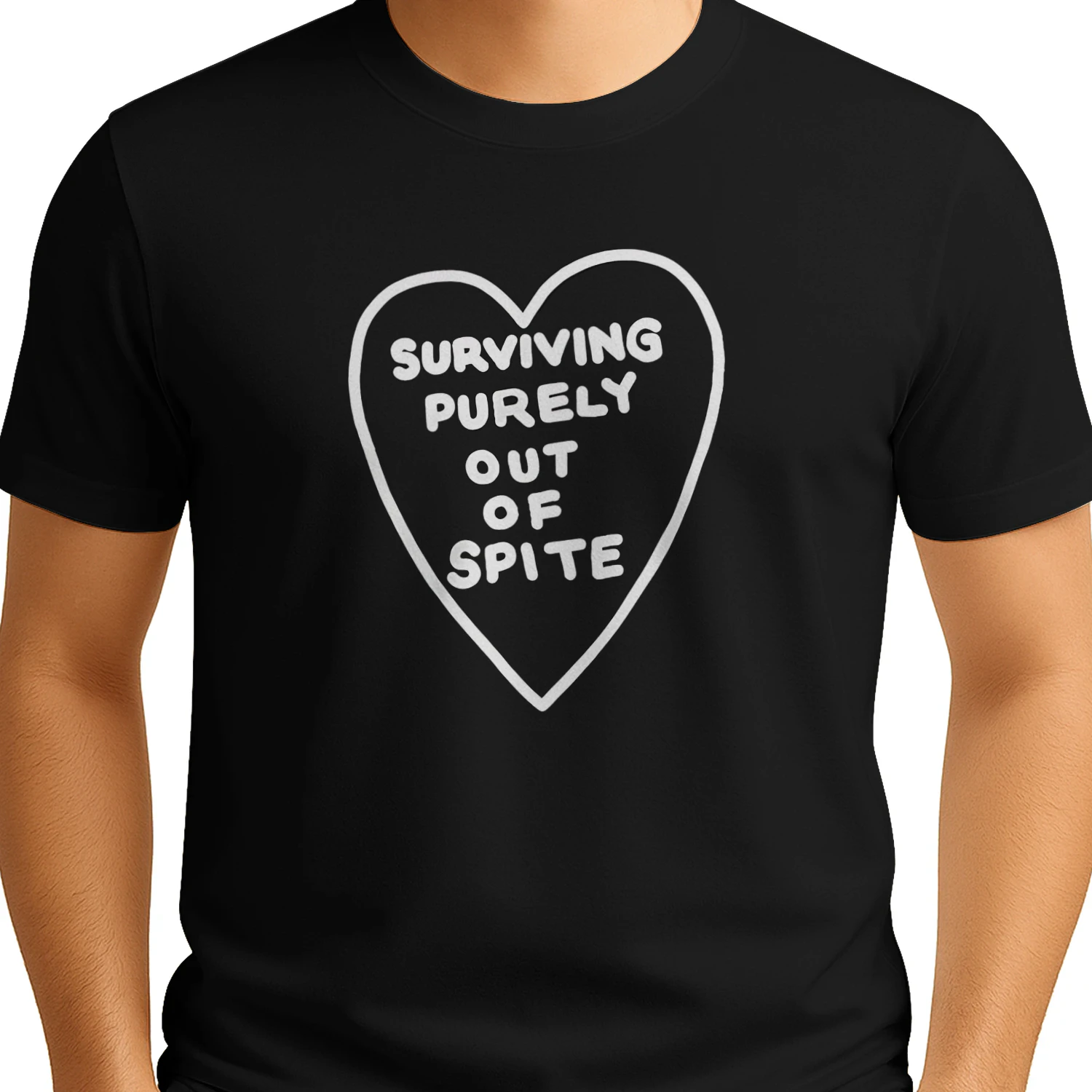 Surviving Purely Out Of Spite Heart Shirt