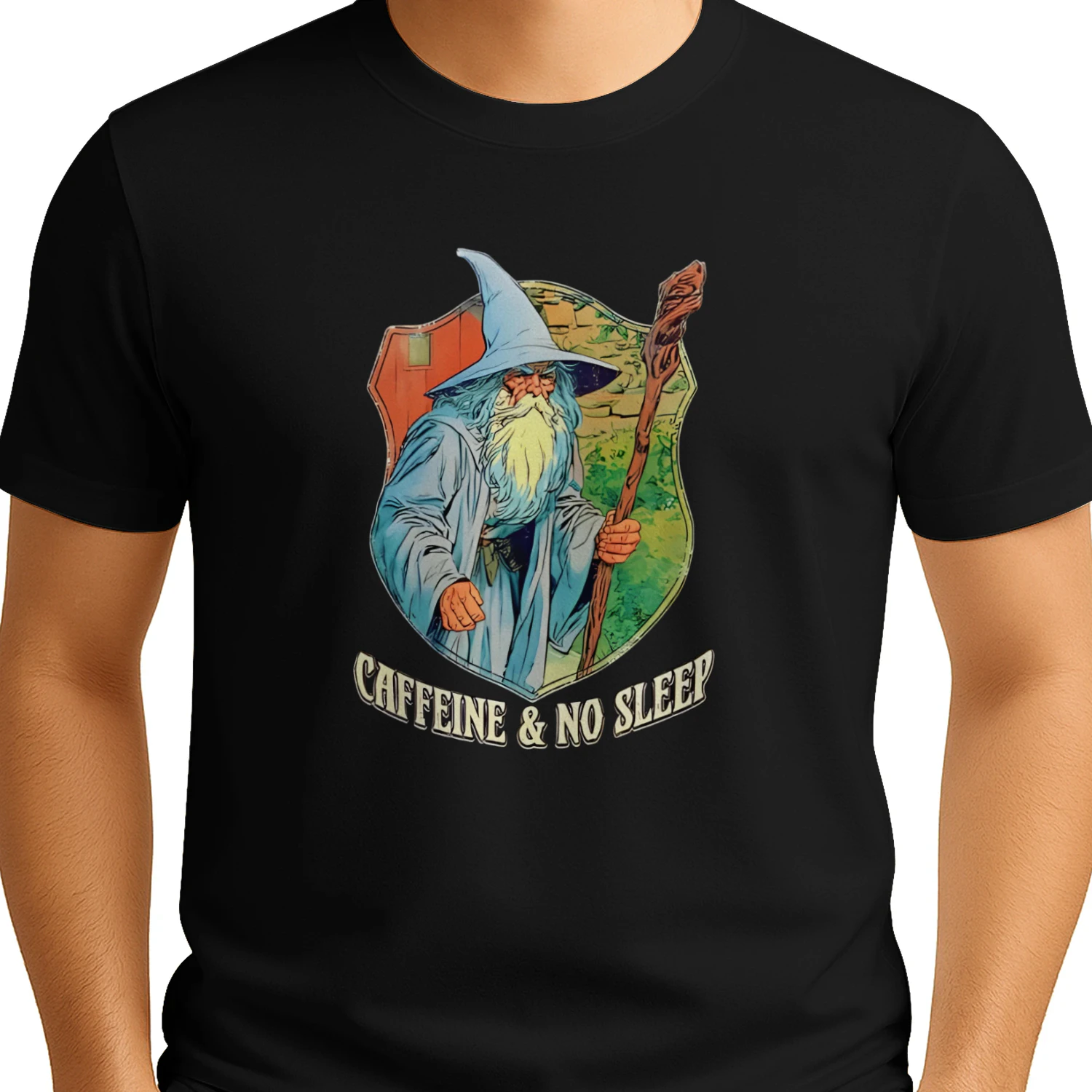 Wizard Caffeine and No Sleep Shirt