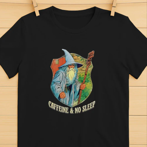 Wizard Caffeine and No Sleep Shirt