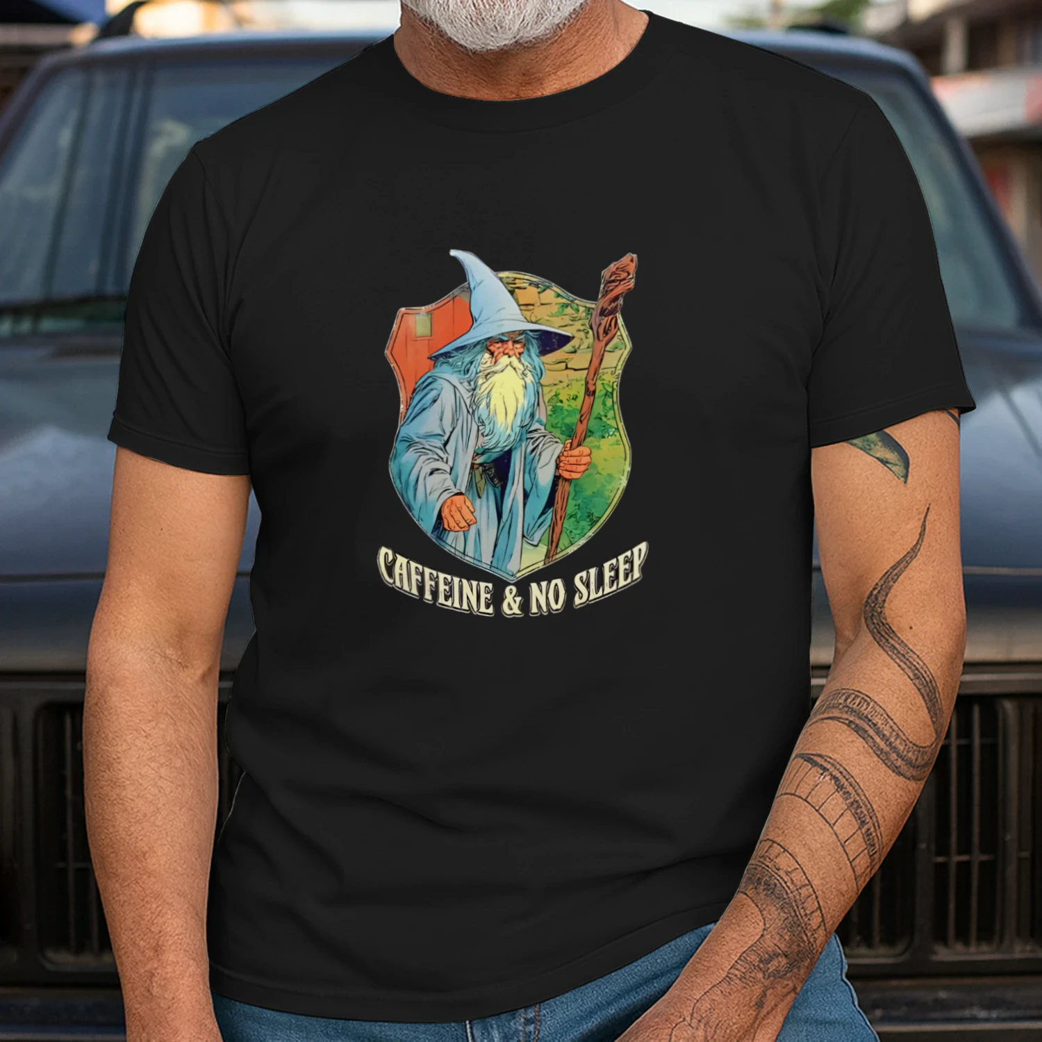 Wizard Caffeine and No Sleep Shirt