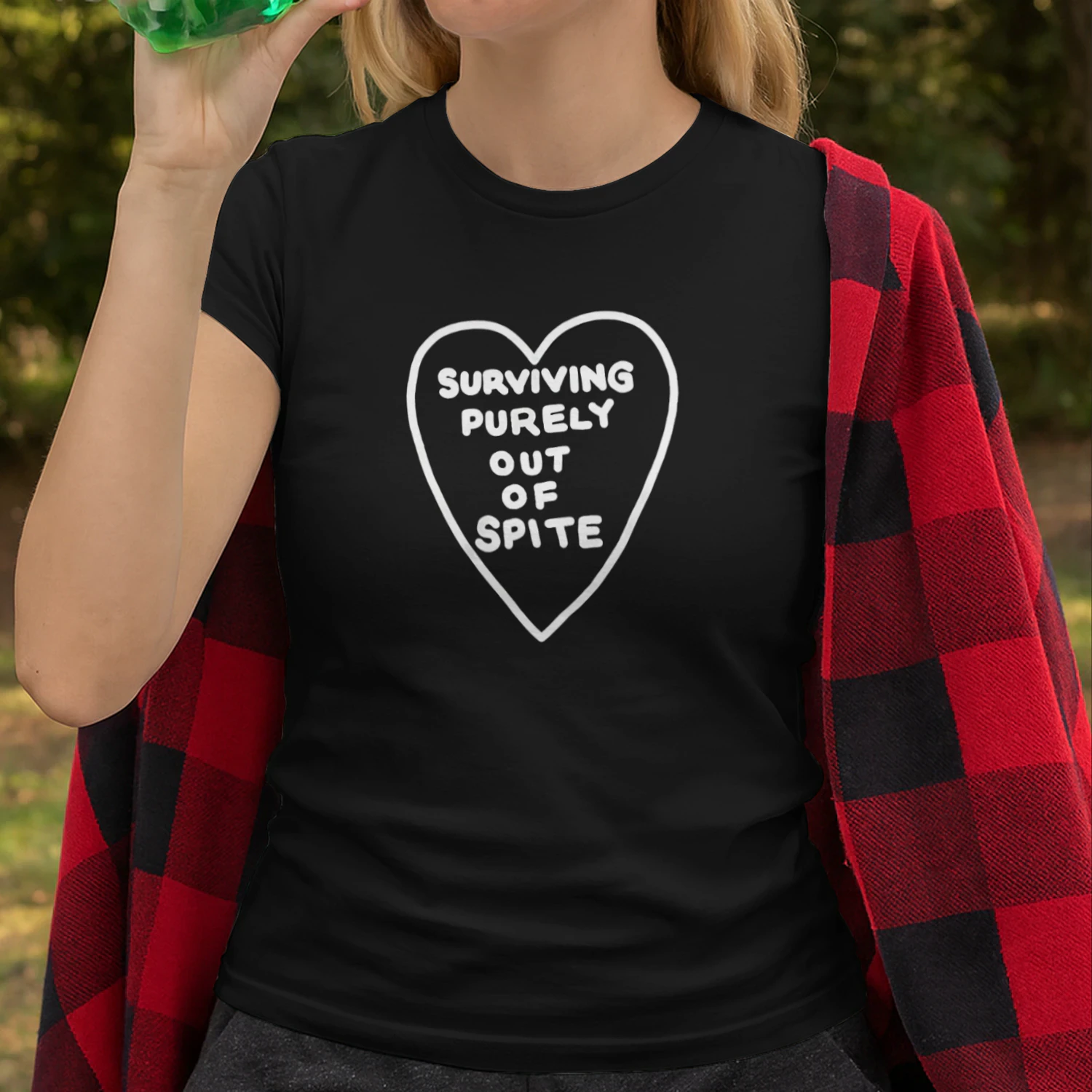 Surviving Purely Out Of Spite Heart Shirt