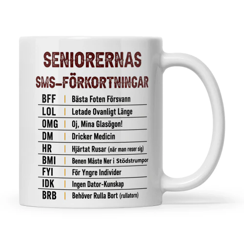 SENIORERNAS SMS-FÖRKORTNINGAR