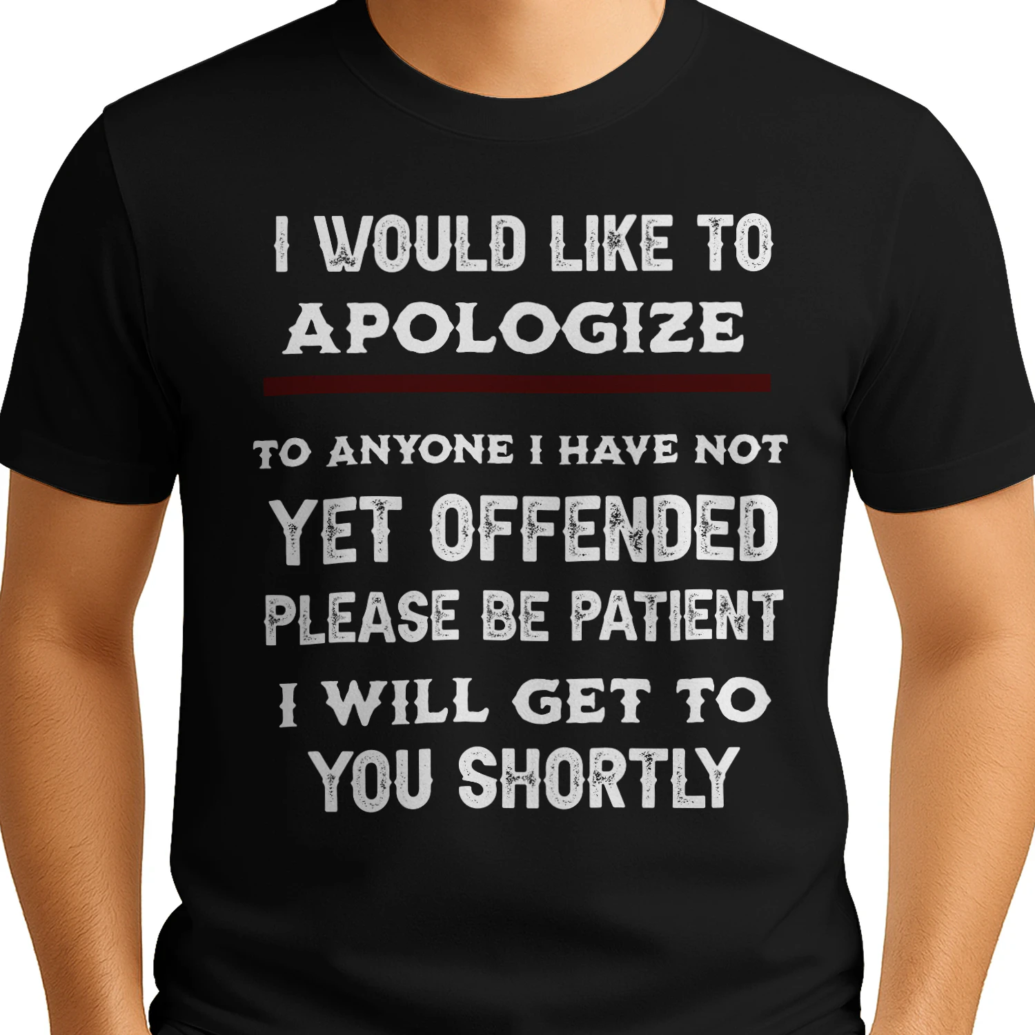 I WOULD LIKE TO APOLOGIZE