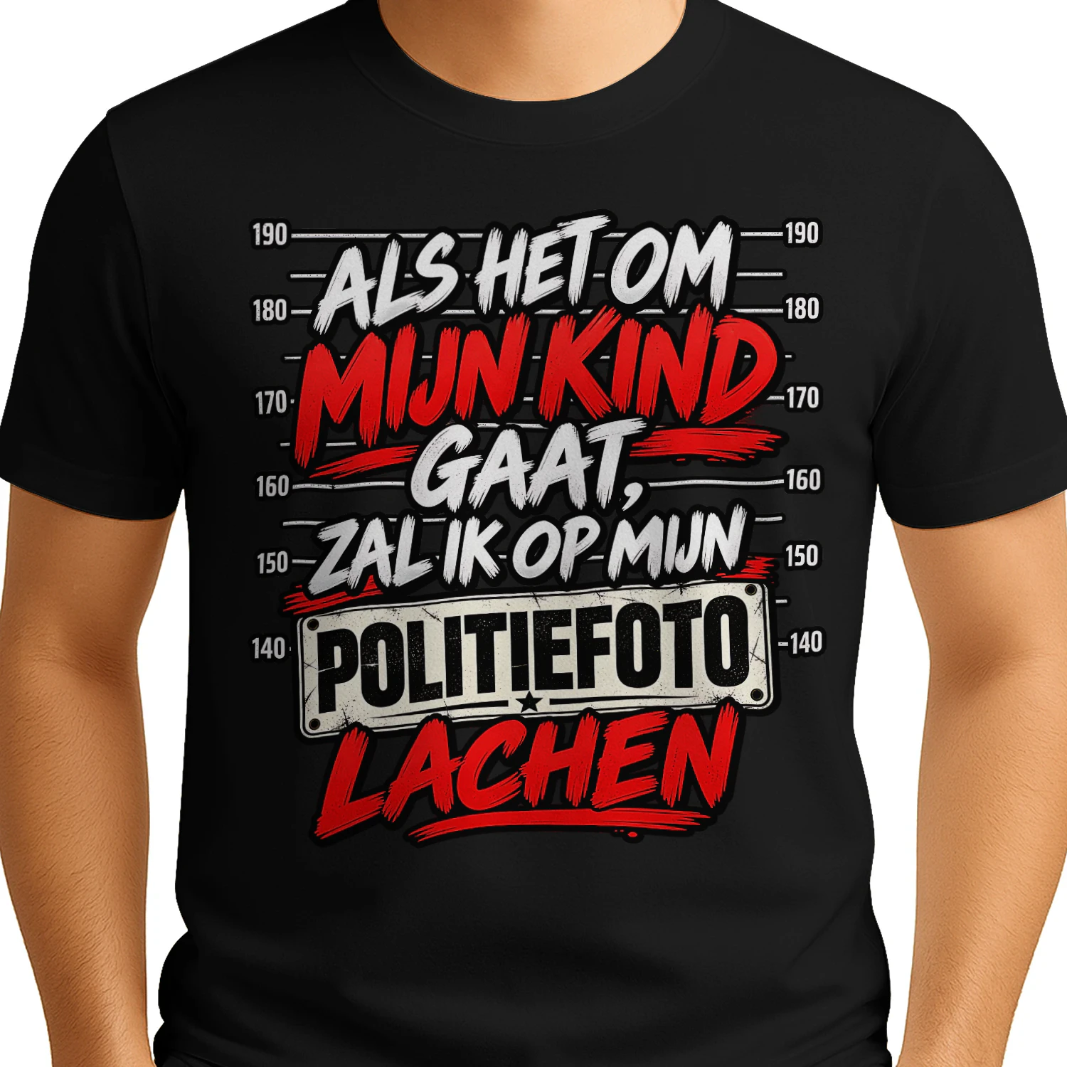 ALS HET OM MIJN KIND GAAT, ZAL IK OP MIJN POLITIEFOTO LACHEN