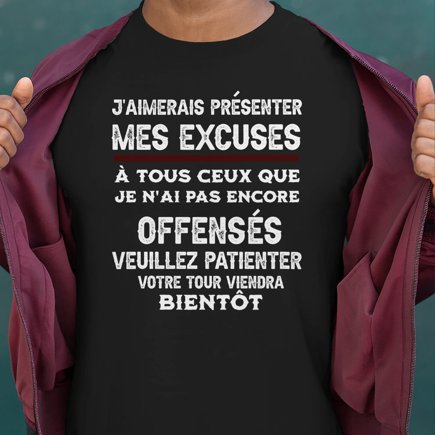 J'AIMERAIS PRÉSENTER MES EXCUSES