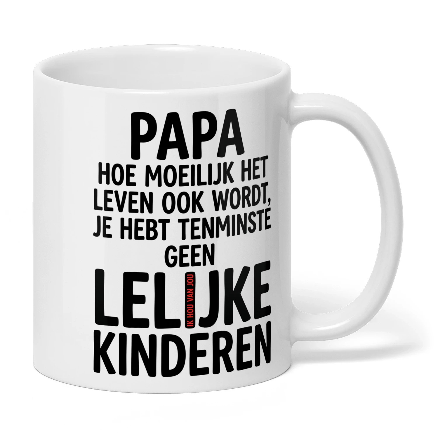 Grappige Vaderdag Mok Papa Lelijke Kinderen,  Cadeau Voor Papa Vaderdag 2026, Nederlandstalige  Mok, Grappig Cadeau Voor Vader, Koffie Mok Papa