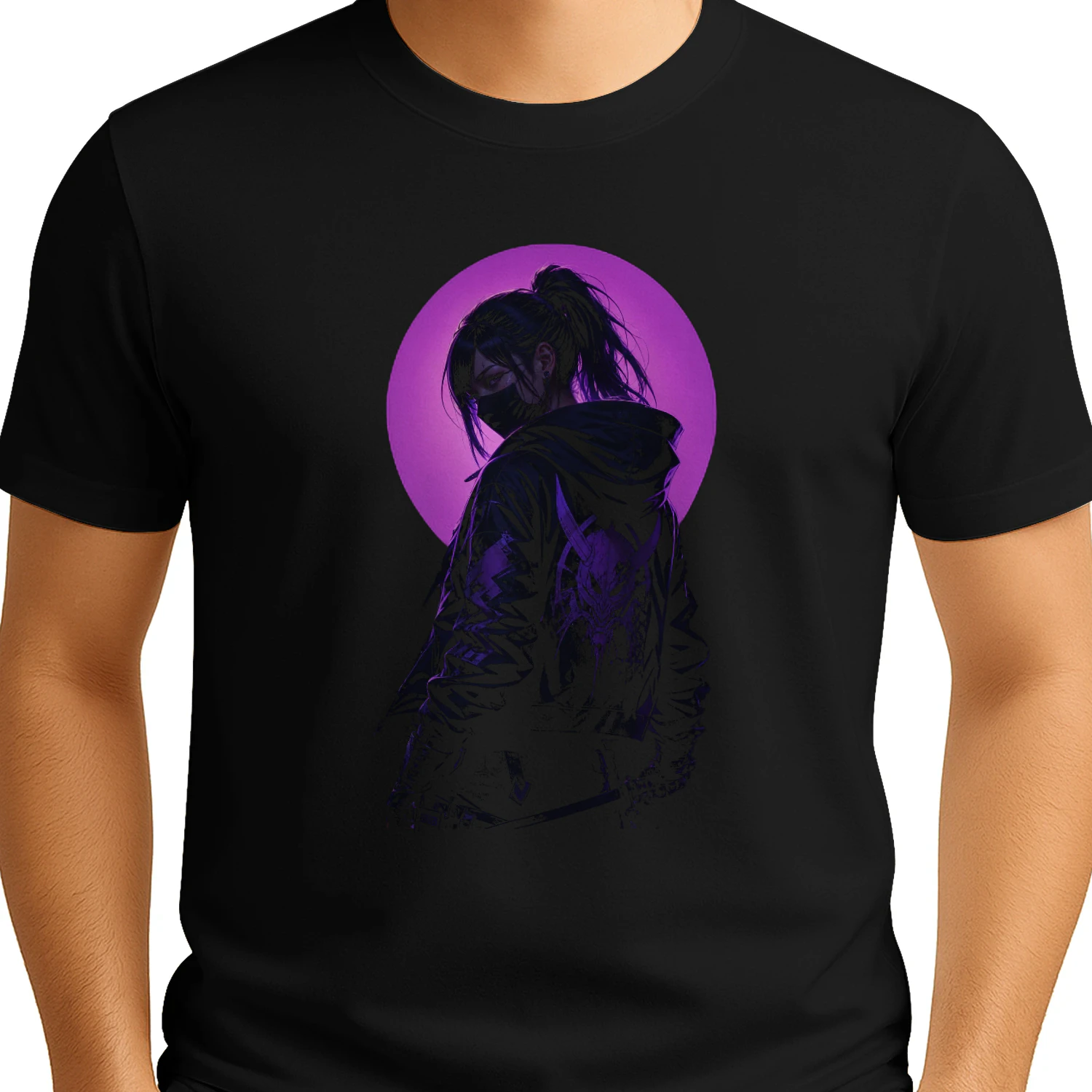 Neon Oni Hoodie – Cyberpunk Streetwear