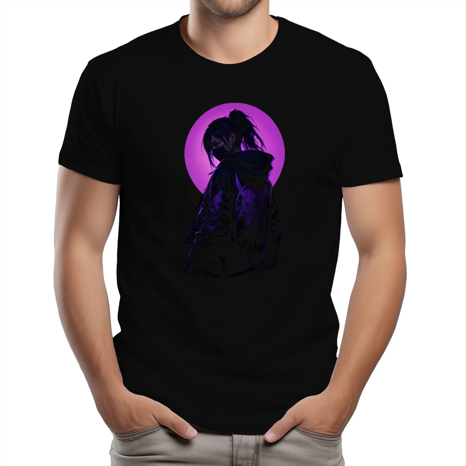 Neon Oni Hoodie – Cyberpunk Streetwear