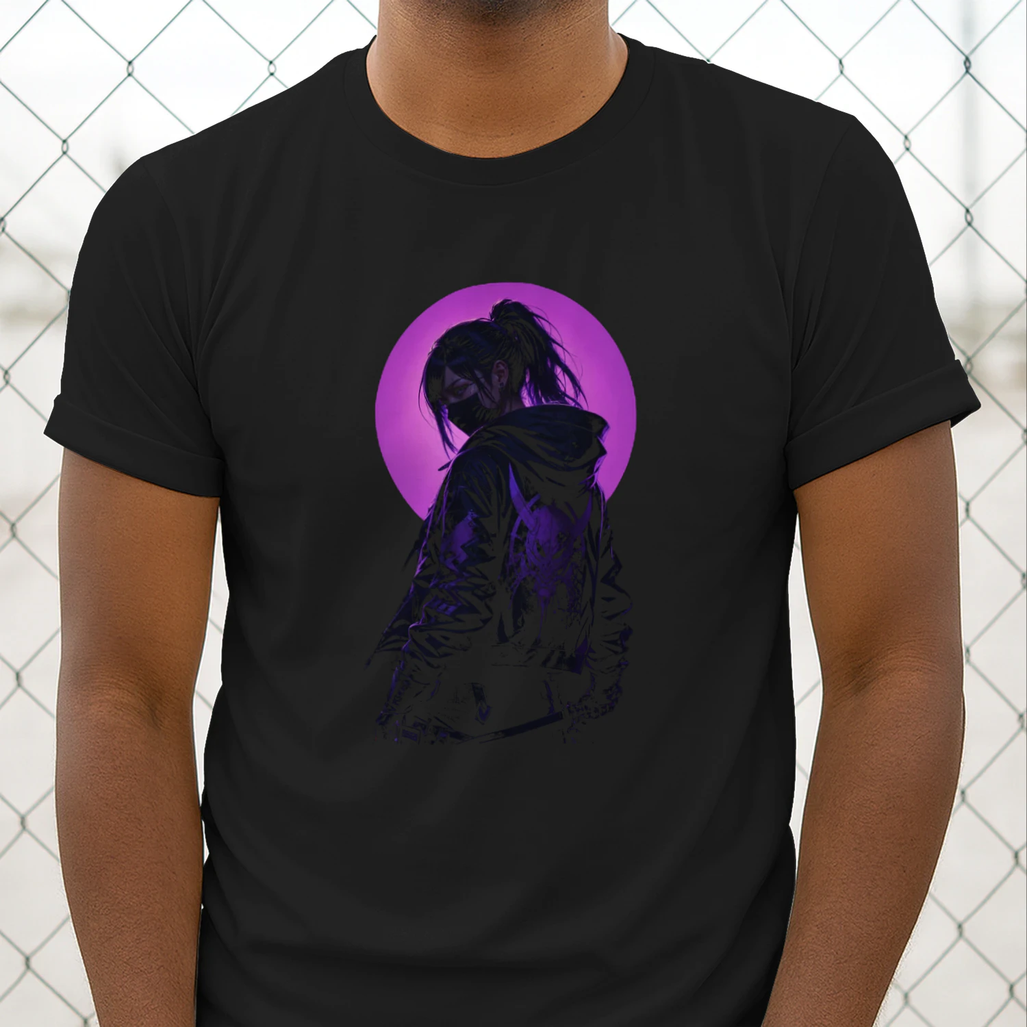 Neon Oni Hoodie – Cyberpunk Streetwear
