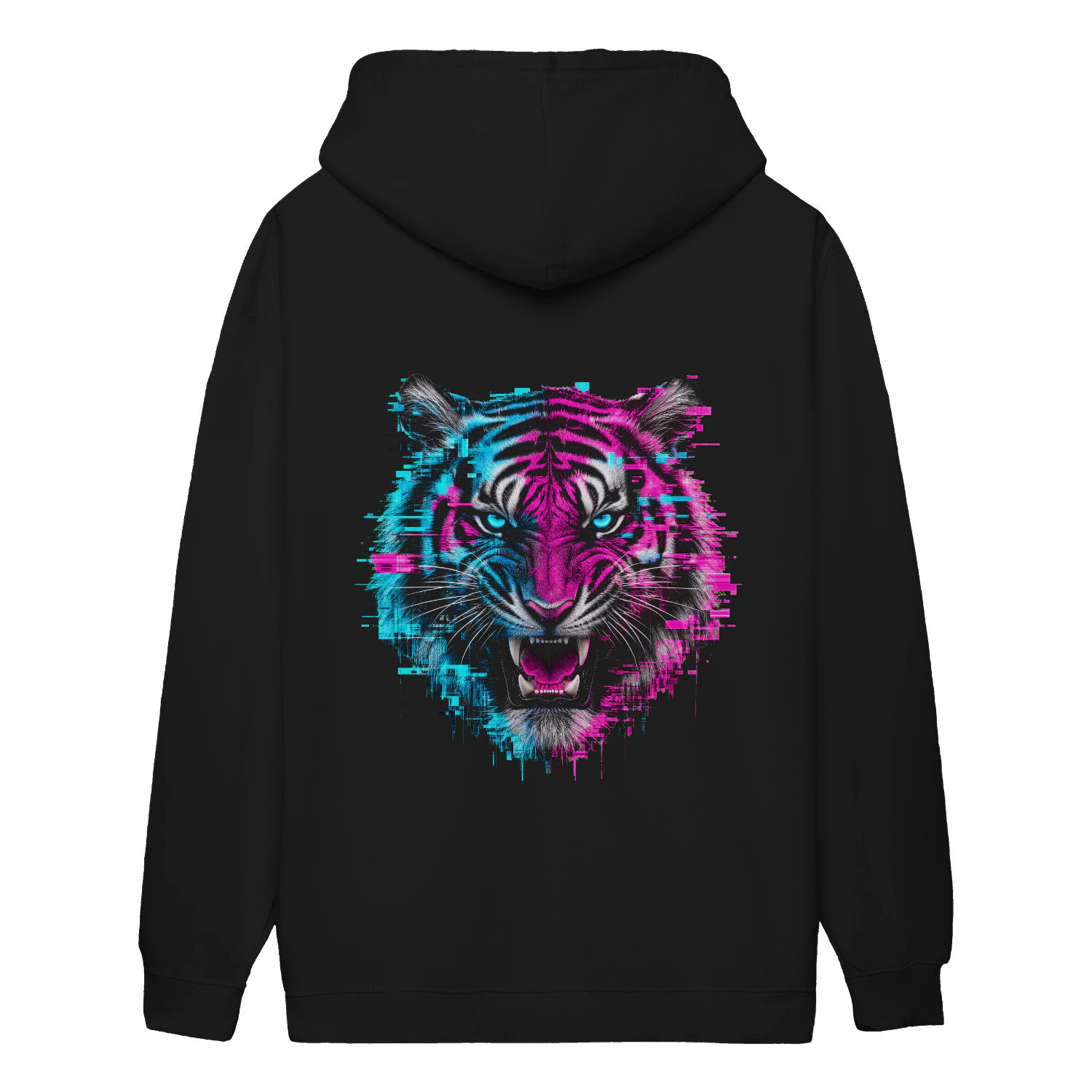 Glitch Tiger Hoodie – Cyberpunk Streetwear