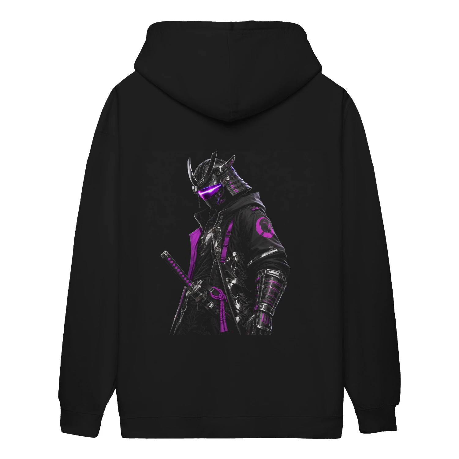 Cyberpunk Samurai Techwear Hoodie - Neon Ronin Urban Streetwear