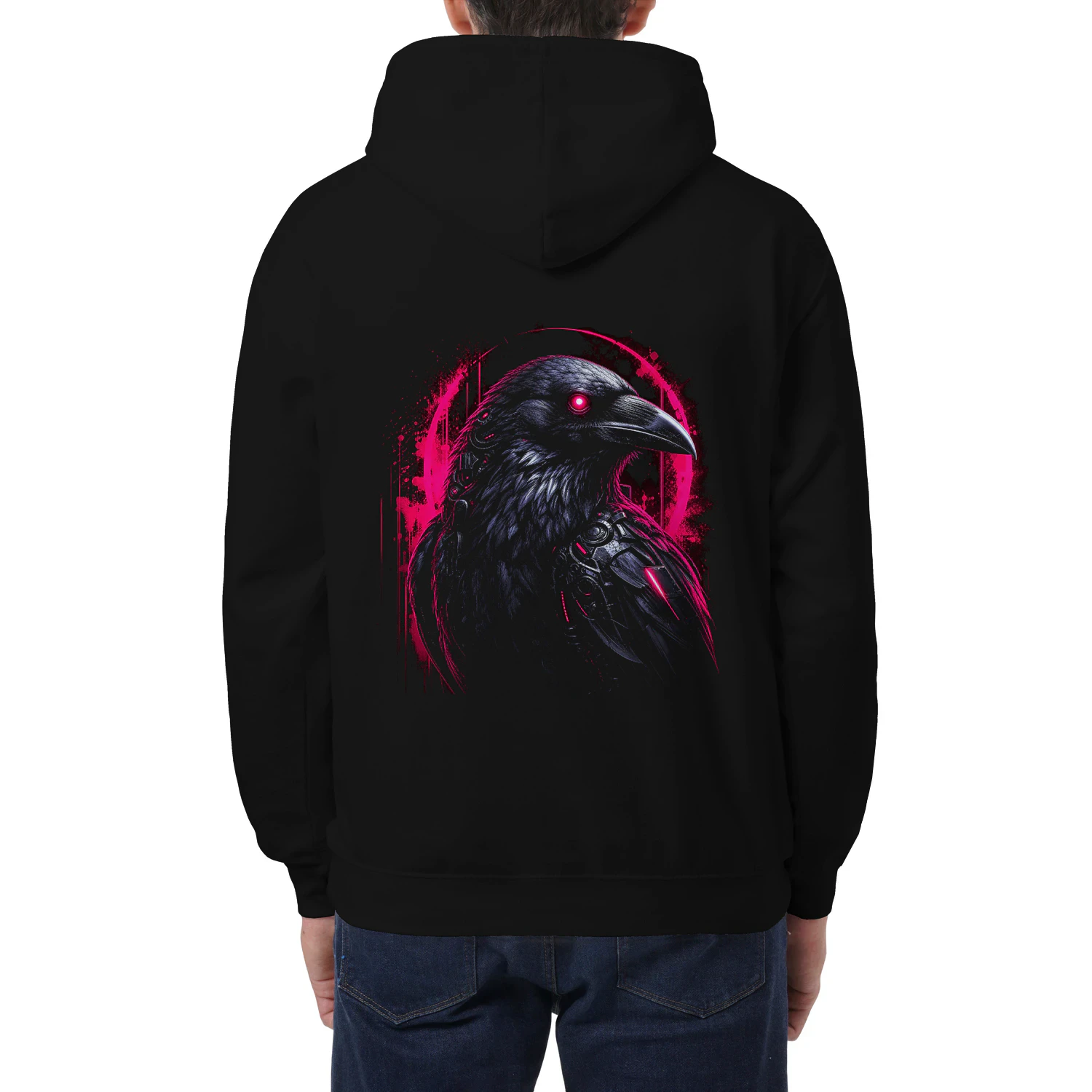 Neon Raven Hoodie – Cyberpunk Streetwear