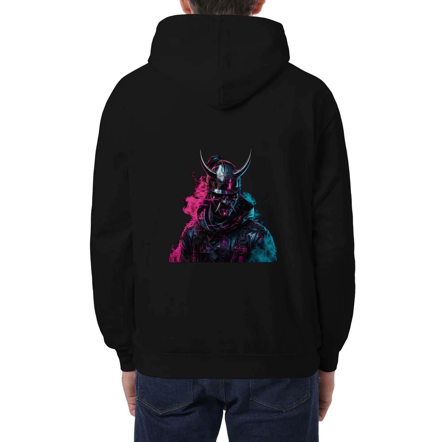 Glitch Oni Hoodie – Cyberpunk Streetwear