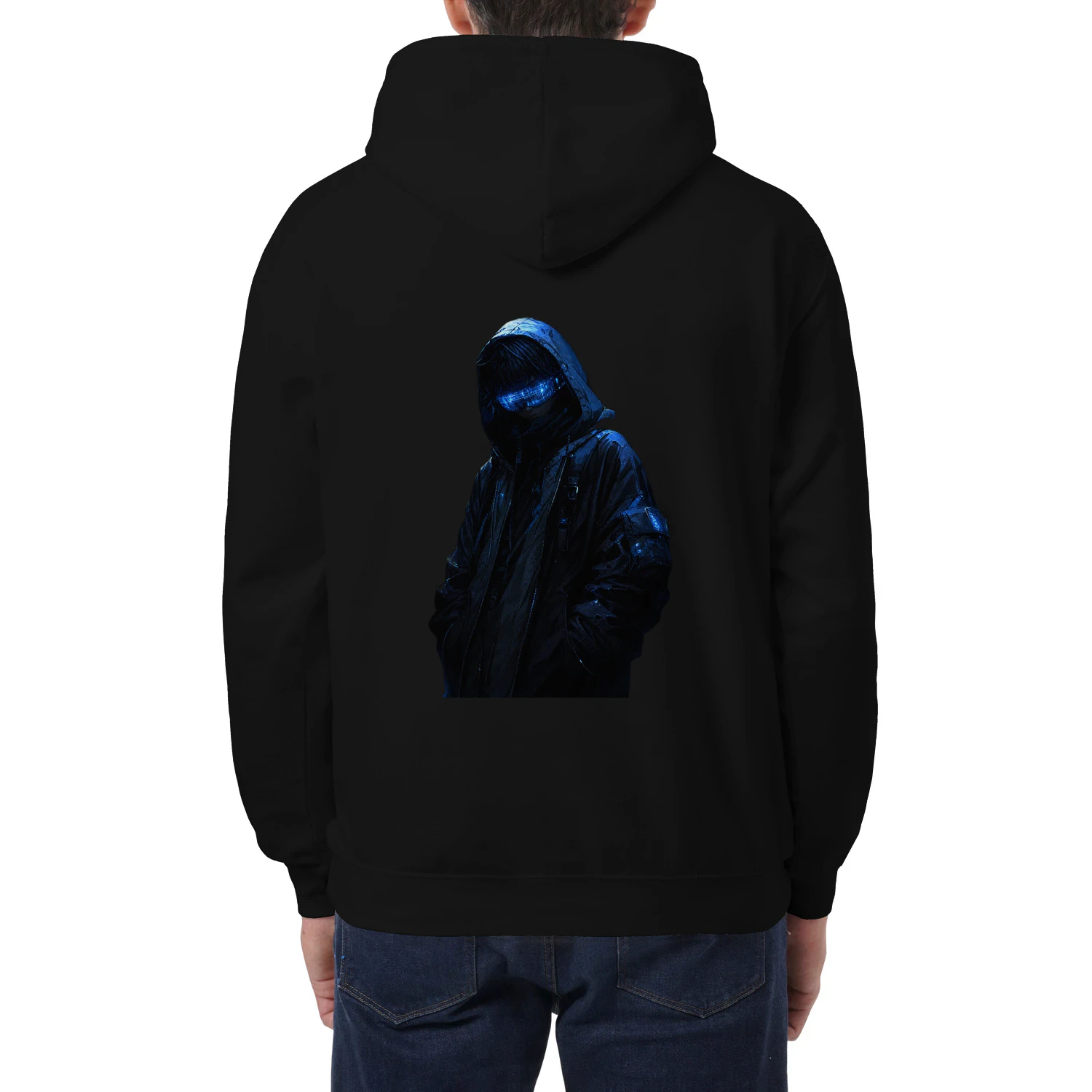 Blue Hacker Hoodie – Cyberpunk Streetwear