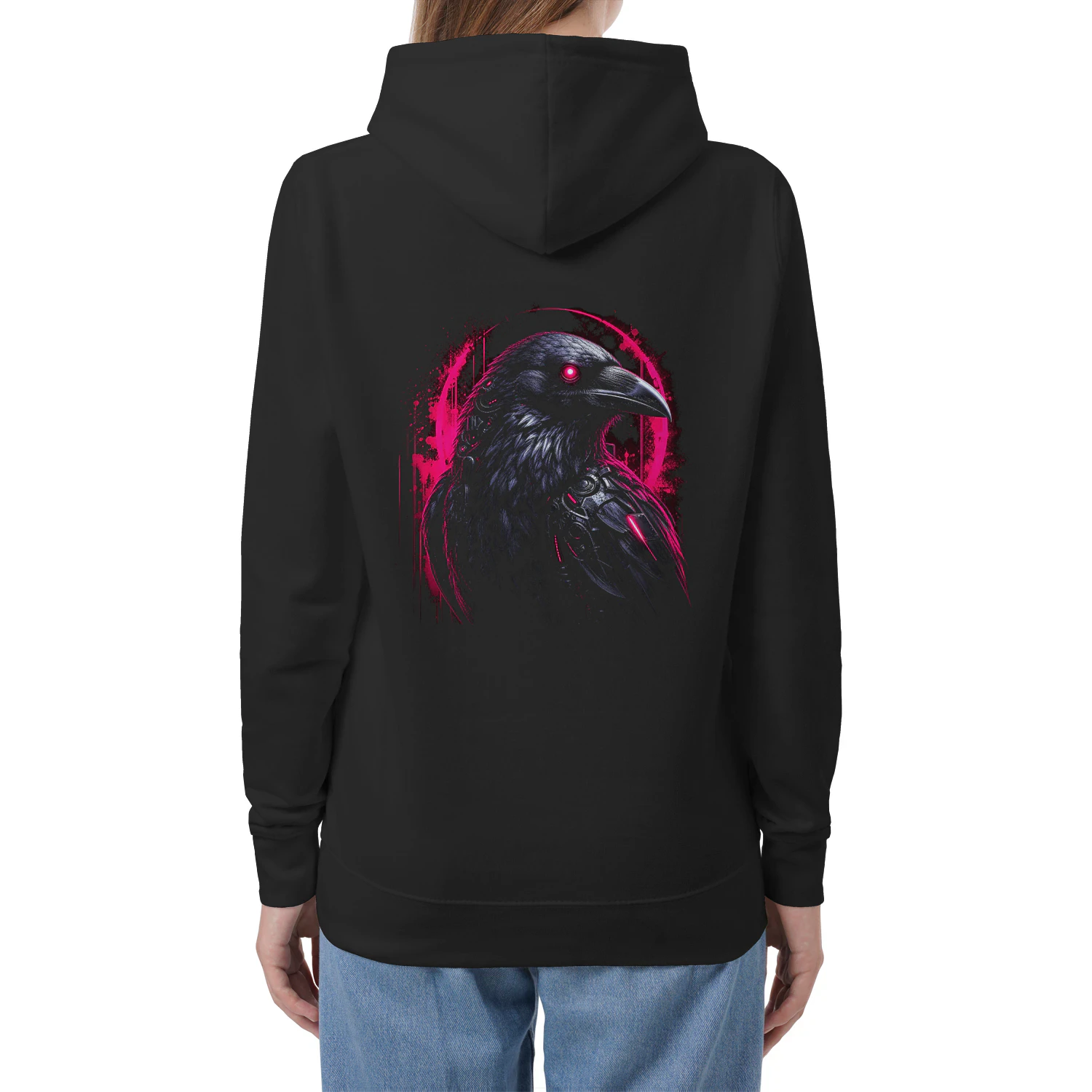 Neon Raven Hoodie – Cyberpunk Streetwear