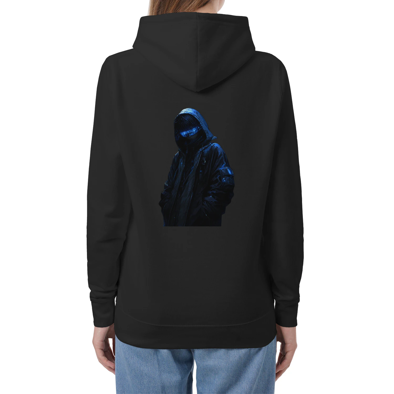 Blue Hacker Hoodie – Cyberpunk Streetwear