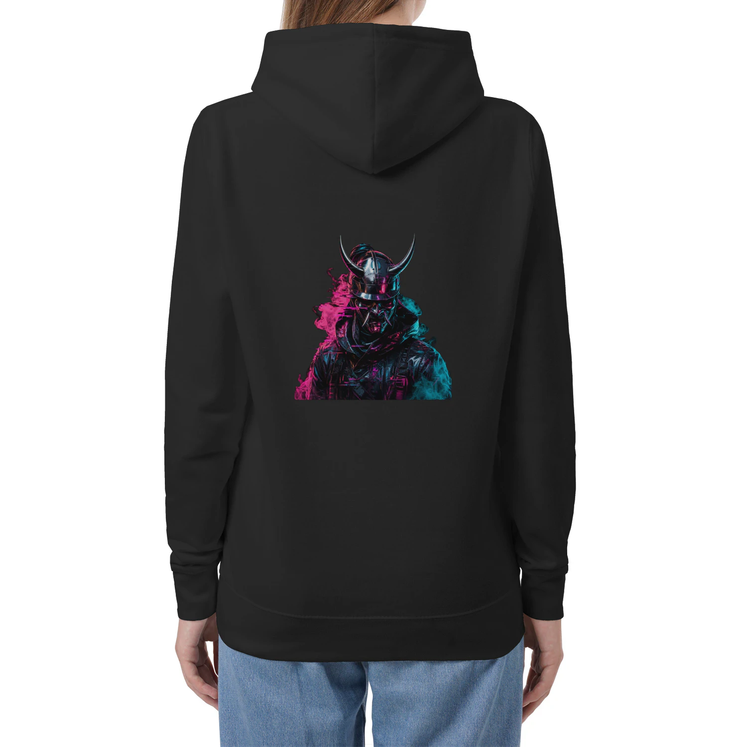 Glitch Oni Hoodie – Cyberpunk Streetwear