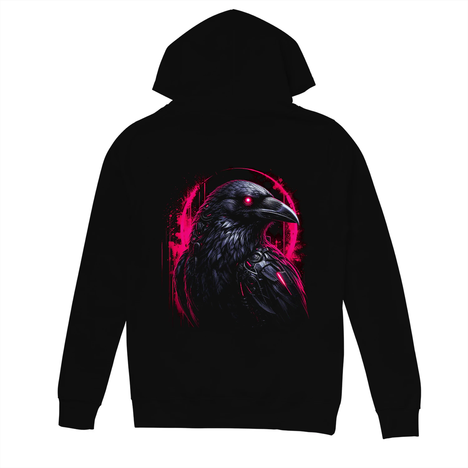 Neon Raven Hoodie – Cyberpunk Streetwear