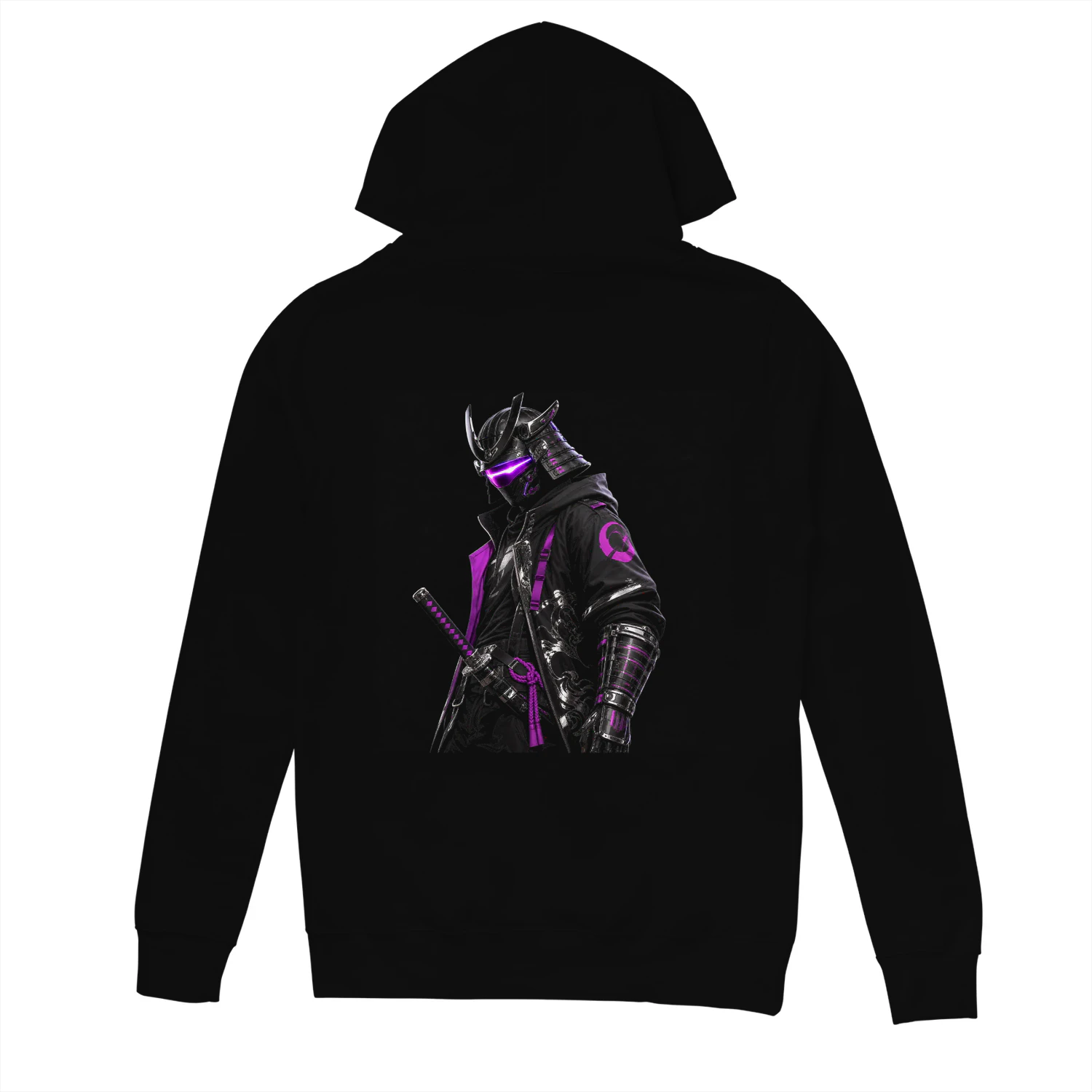 Cyberpunk Samurai Techwear Hoodie - Neon Ronin Urban Streetwear