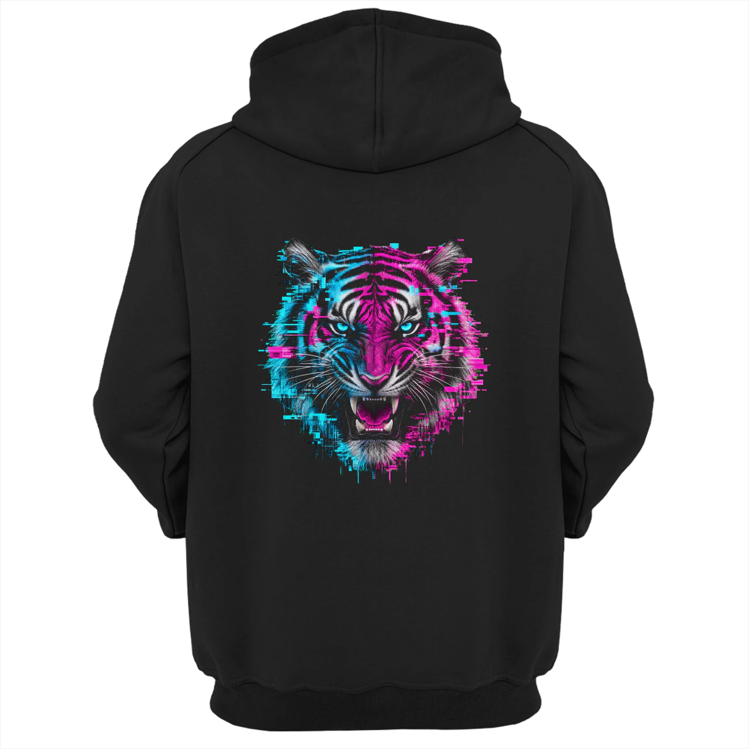 Glitch Tiger Hoodie – Cyberpunk Streetwear