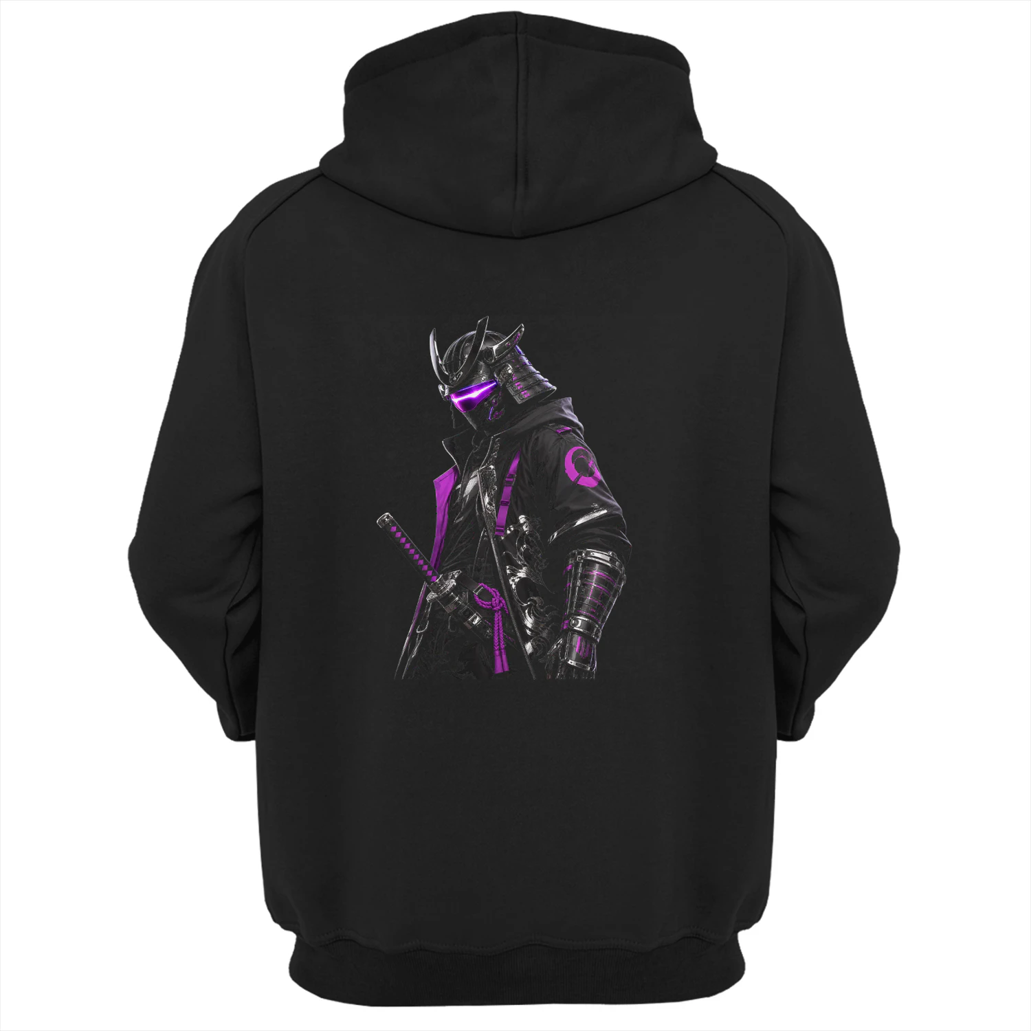 Cyberpunk Samurai Techwear Hoodie - Neon Ronin Urban Streetwear
