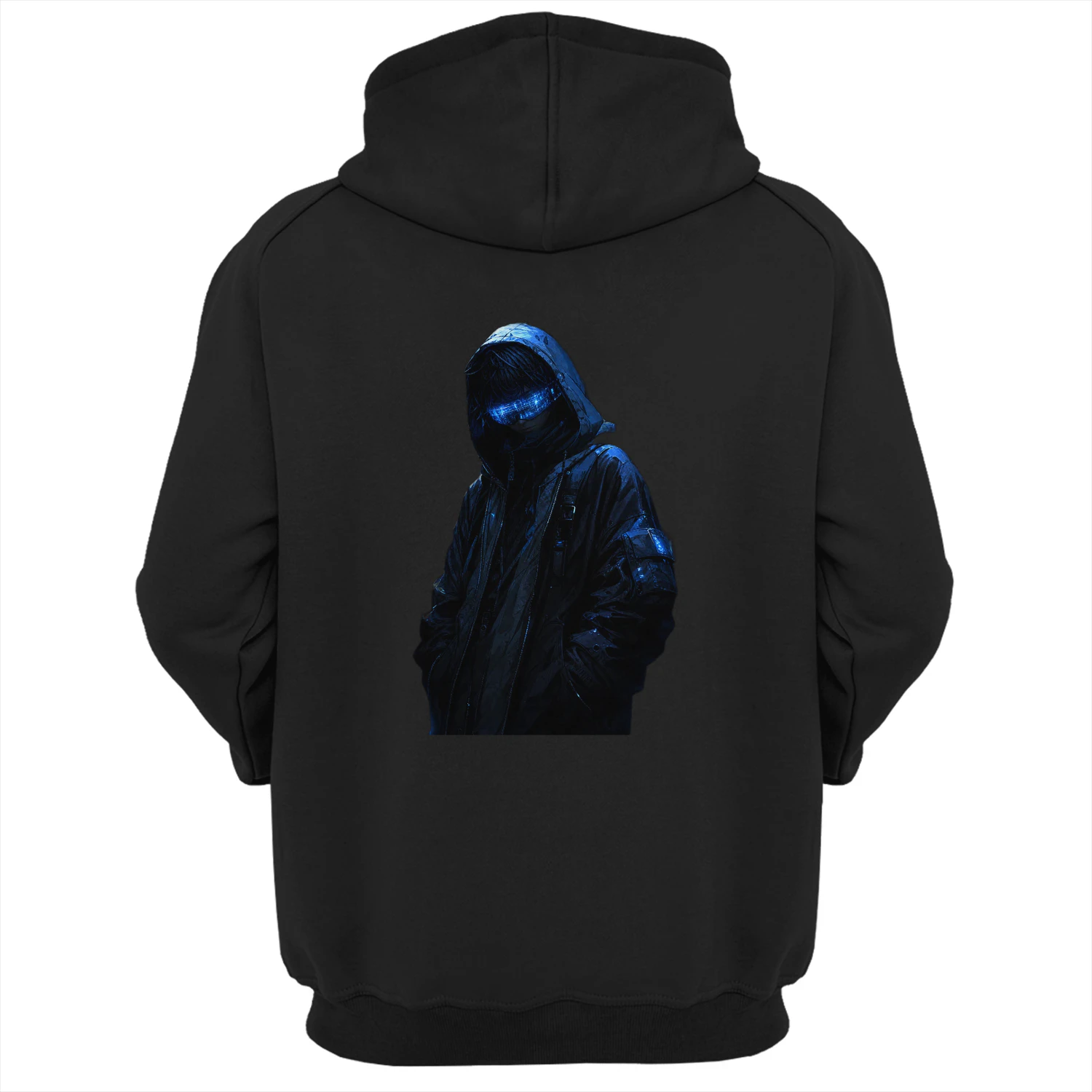 Blue Hacker Hoodie – Cyberpunk Streetwear